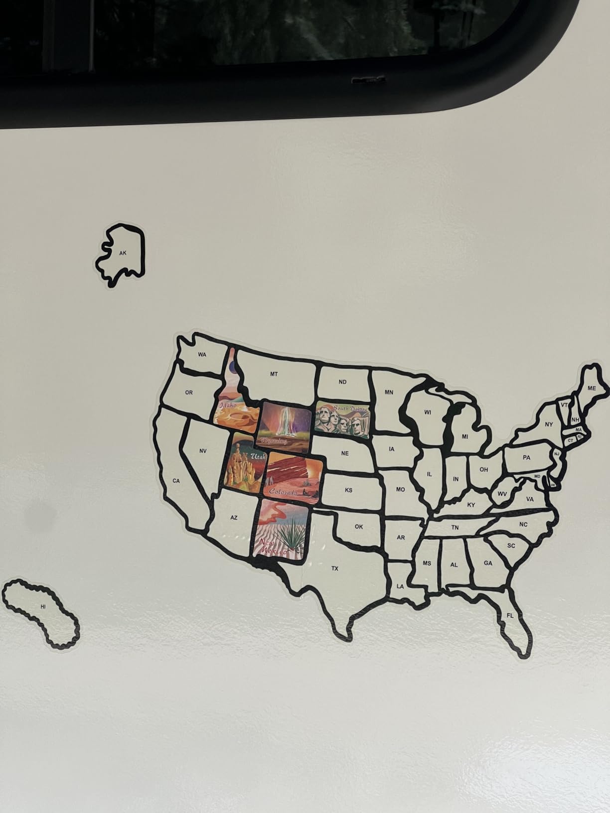 RV State Sticker Map, 11 ⅘
