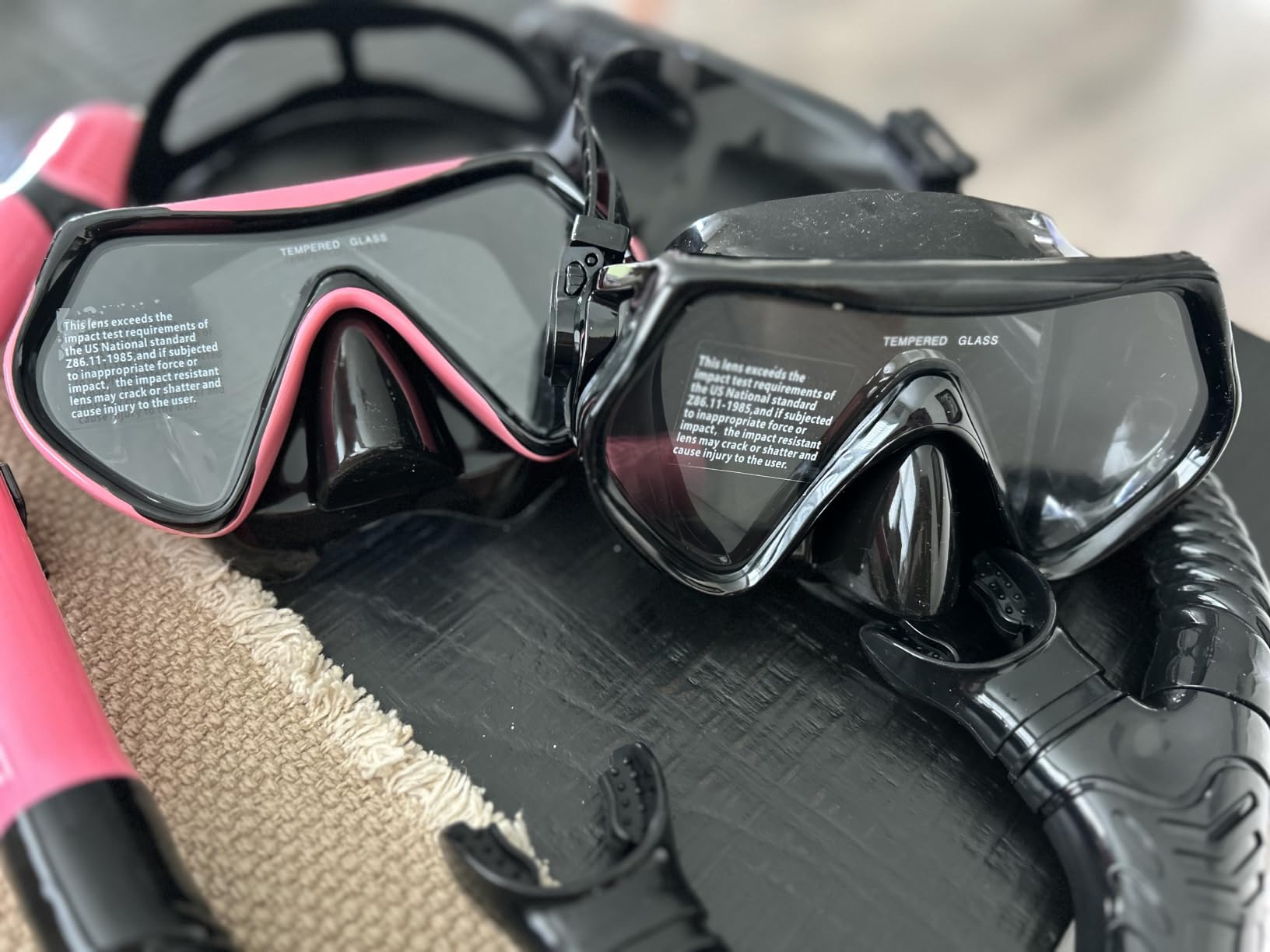 Snorkeling Gear for Adults, JRing Snorkel Set Anti Fog Goggles Dry Snorkel | 180 Degree Tempered Glass,Anti Fog Goggles, Dry Top Snorkel, for Swimming Scuba Diving ,for Men Women customer photo 2