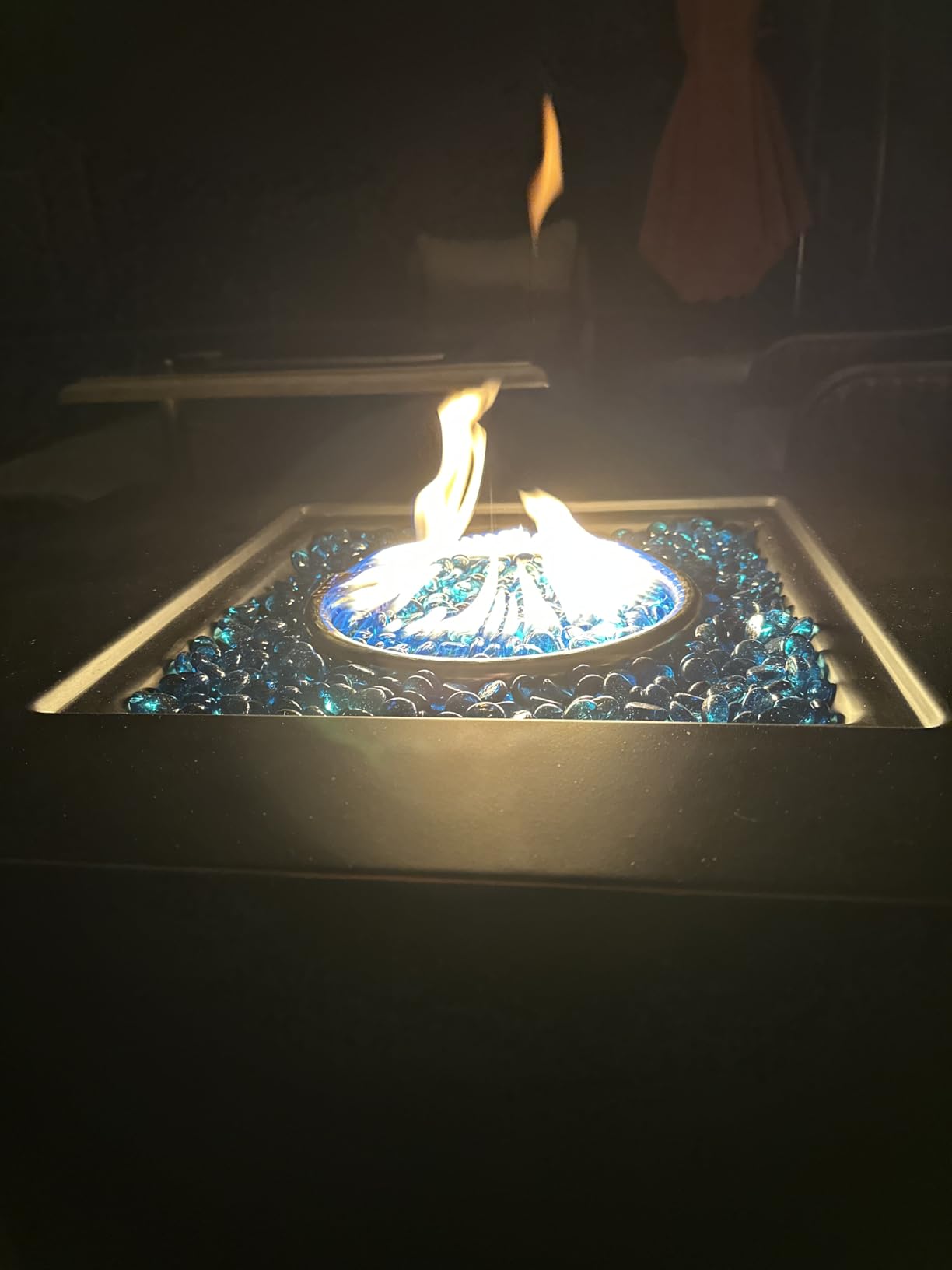 OutVue 32 Inch Propane Fire Pit Table, Outdoor Gas Fire Pits with 2 Drink Holders, Lid & Lava Rock, 50000 BTU Firepit Table for Dinning, Party in Outside, Patio, Garden or Yard customer photo 1