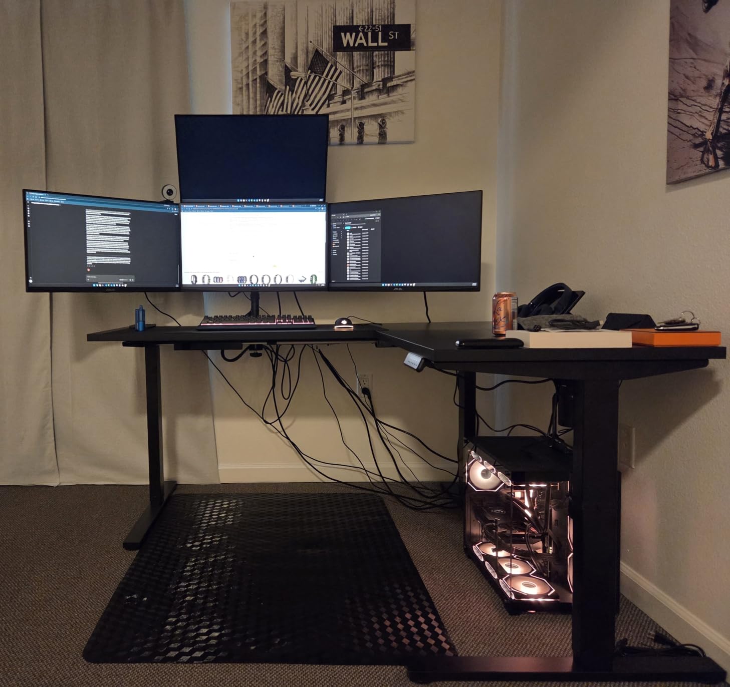 FLEXISPOT 71 x 63 Reversible L-Shaped Corner Standing Desk, Black | Height Adjustable, Large Workspace, Anti-Collision, Memory Presets, Sit Stand Desk for Home Office & Gaming customer photo 1