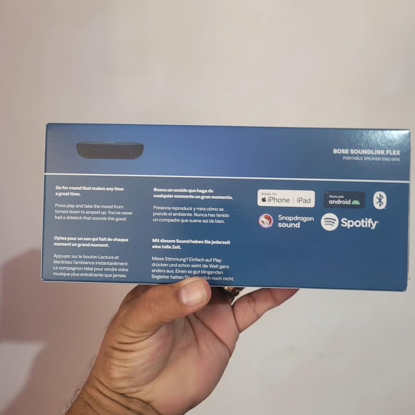 Bose SoundLink Flex Bluetooth Speaker (2nd Gen) - Portable Outdoor Speaker with Hi-Fi Audio, Waterproof and Dustproof, USB-C, Up to 12 Hours Battery Life, Twilight Blue - Limited Edition Color customer photo 1
