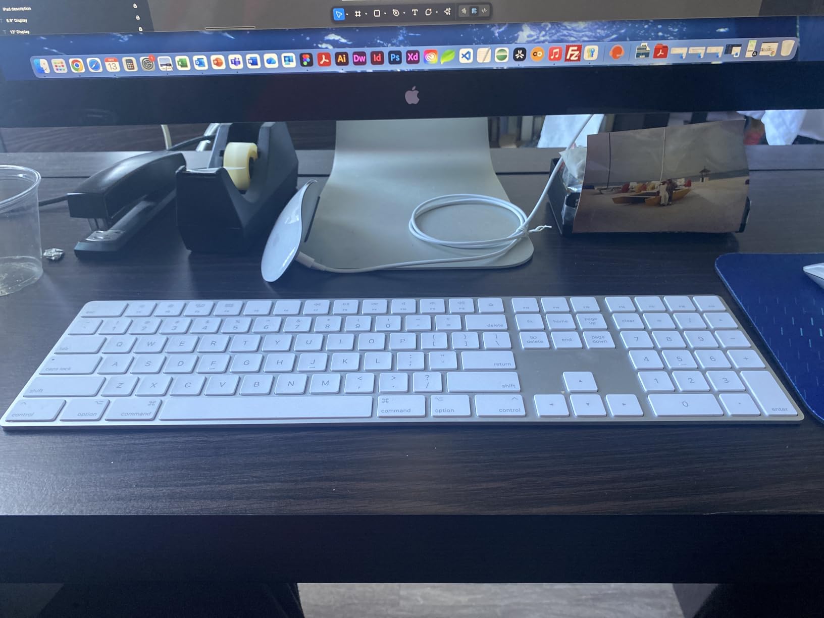Apple Magic Keyboard with Numeric Keypad: Wireless, Bluetooth, Rechargeable, Works with Mac, iPad, or iPhone - White customer photo 1