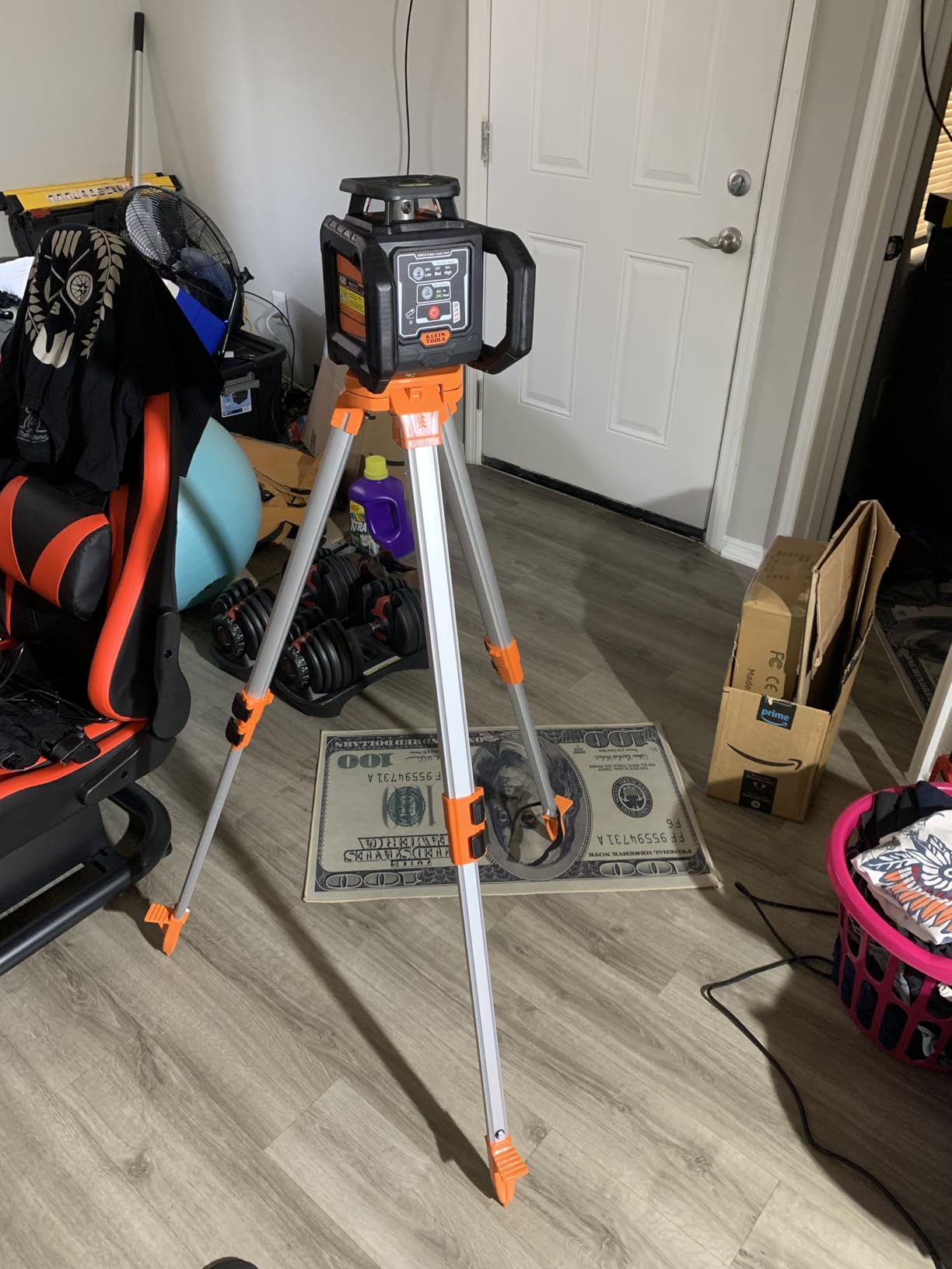 Klein Tools 93RLS Green Self-Leveling Rotary Laser Level Kit customer photo 1