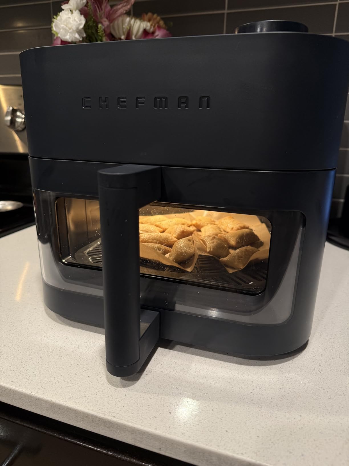 Chefman Crispinator Air Fryer 6-in-1 with 8 Qt capacity, 450°F Max Temp with TurboFry Pro Technology for Fast and Even Results, Viewing Window, Nonstick Ceramic Basket customer photo 1