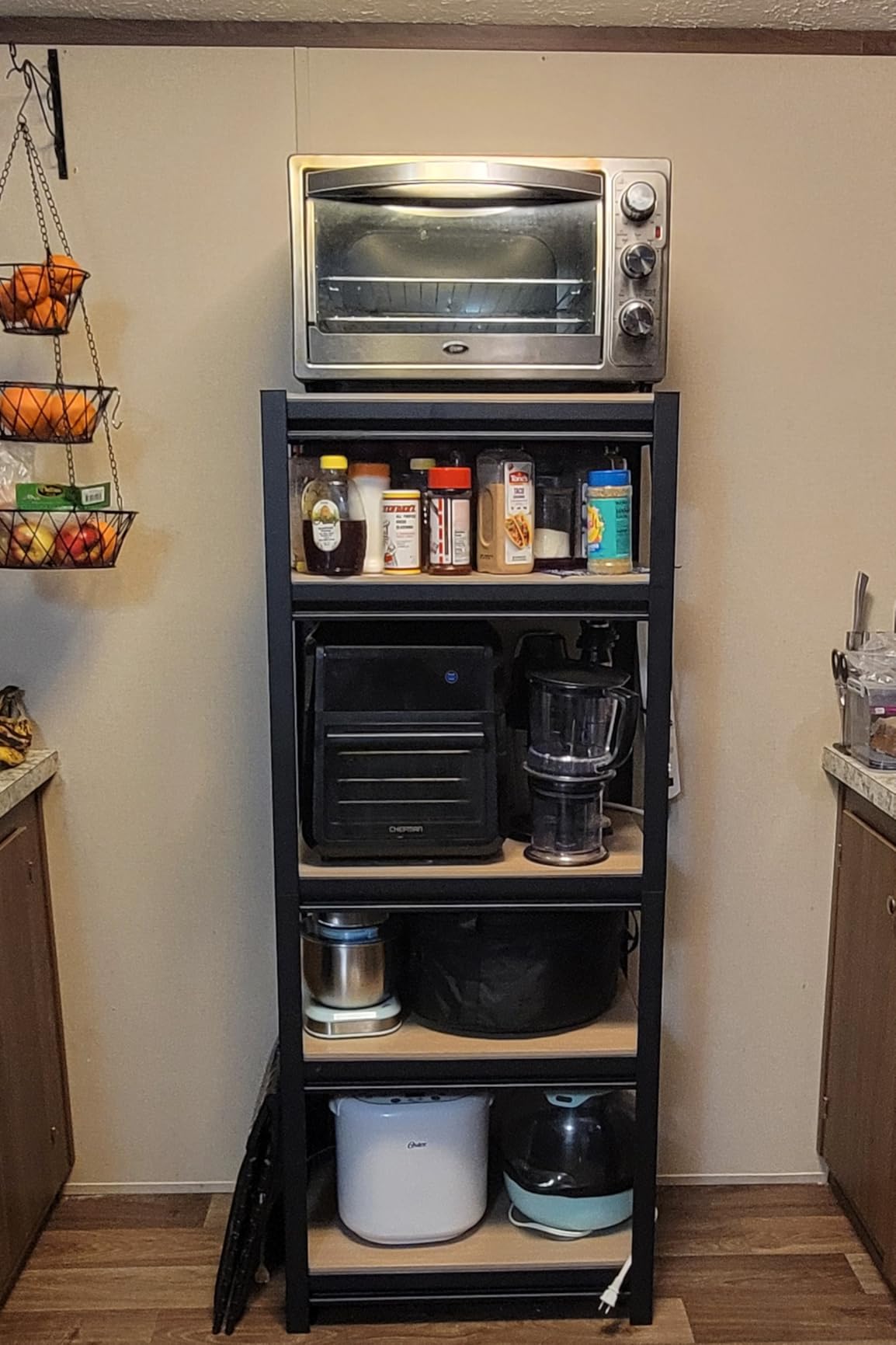 WORKPRO 5-Tier Black Shelving with Board, 35.4''Wx11.8''Dx72''H, 2180LBS Load, Adjustable Garage Shelving Unit for Basement, Kitchen, Pantry customer photo 2