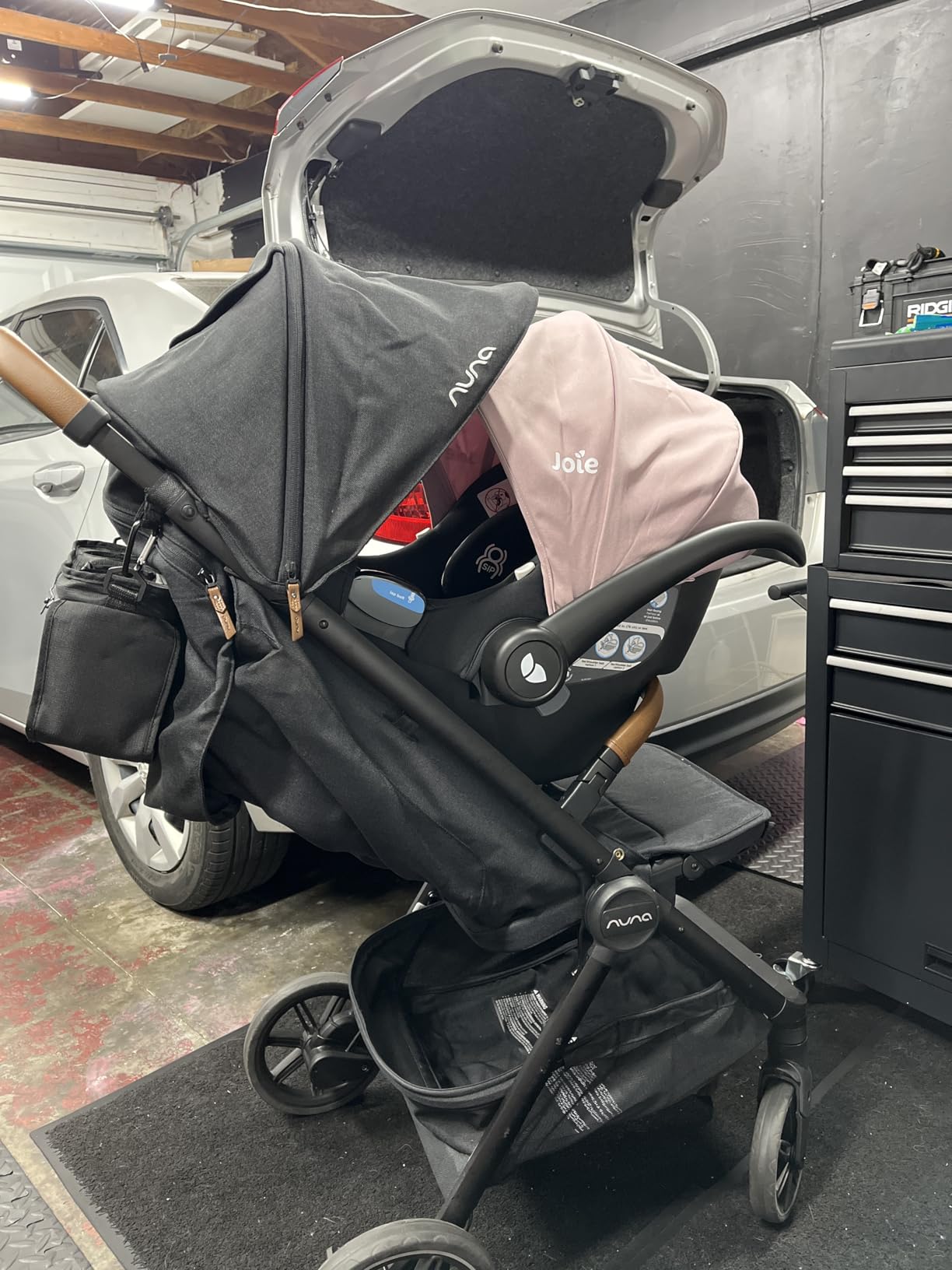 Joie Baby Rue Infant Car Seat & Anti-Rebound Base, Lightweight Infant Car Seat with UPF 50+ Canopy for Newborns and Infants, Travel System Compatible customer photo 2