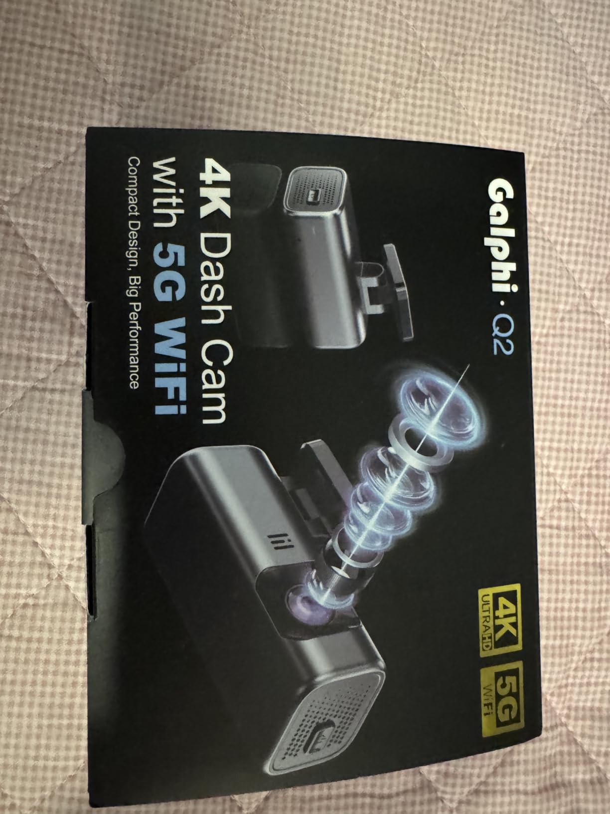 galphi 4K Dash Cam Front, 5GHz WiFi, 32GB Card Included, Mini Dashcam | Screen-Free, APP Control, 160° Wide Angle, G-Sensor, Loop Recording, 24H Parking Monitor, Night Vision, Easy Install customer photo 1