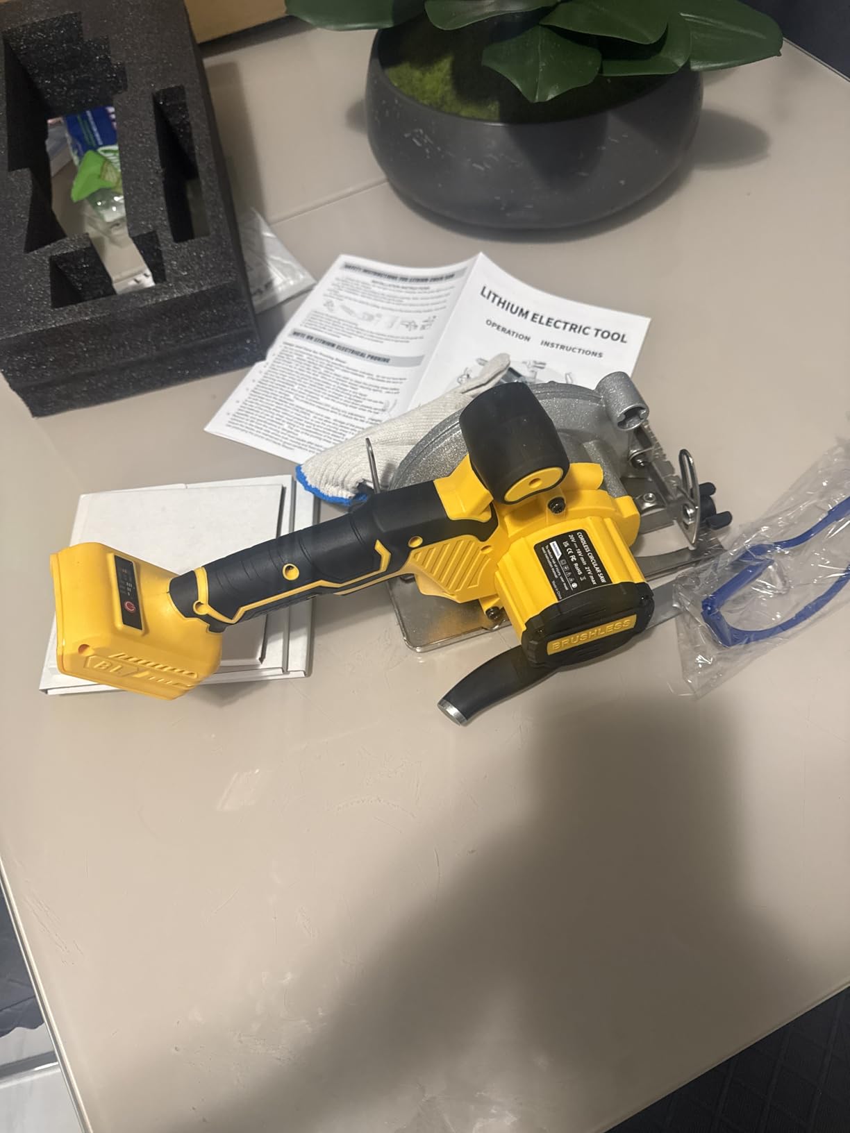 5 Inch Cordless Circular Saw for Dewalt 20V Max Battery, No Battery | Brushless Motor, 6200 RPM, 0-45° Bevel Capability, Cutting Depth 1.6