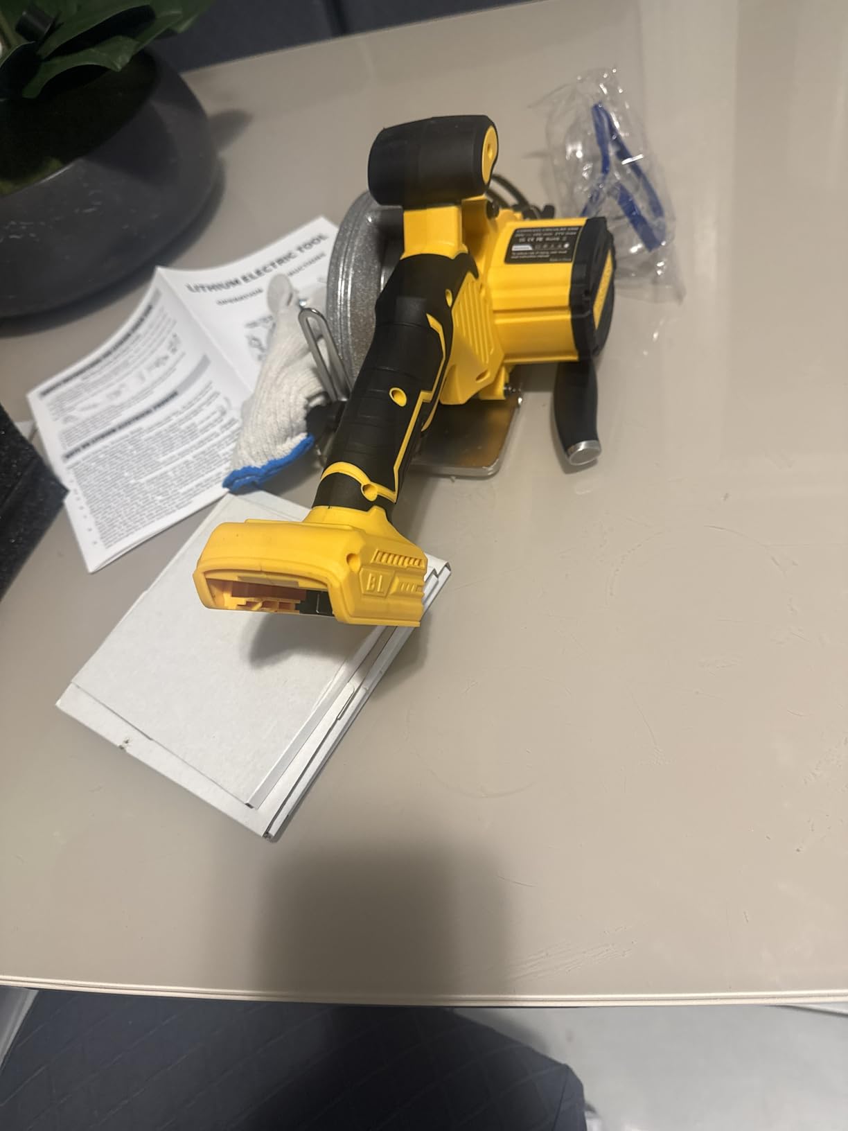 5 Inch Cordless Circular Saw for Dewalt 20V Max Battery, No Battery | Brushless Motor, 6200 RPM, 0-45° Bevel Capability, Cutting Depth 1.6