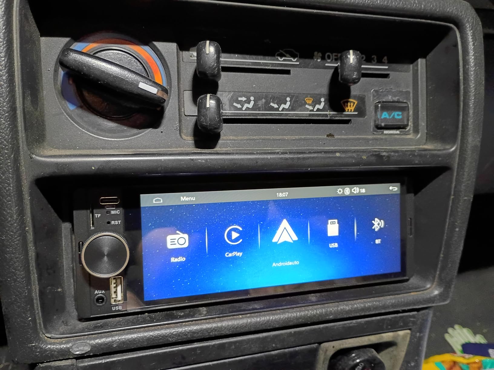 Universal Single Din Car Stereo with Wireless CarPlay & Android Auto, 6.36 Inch IPS Touch Screen Head Unit with Backup Camera/External Microphone, Car Radio Supports Bluetooth/SWC/FM/USB/TF customer photo 2