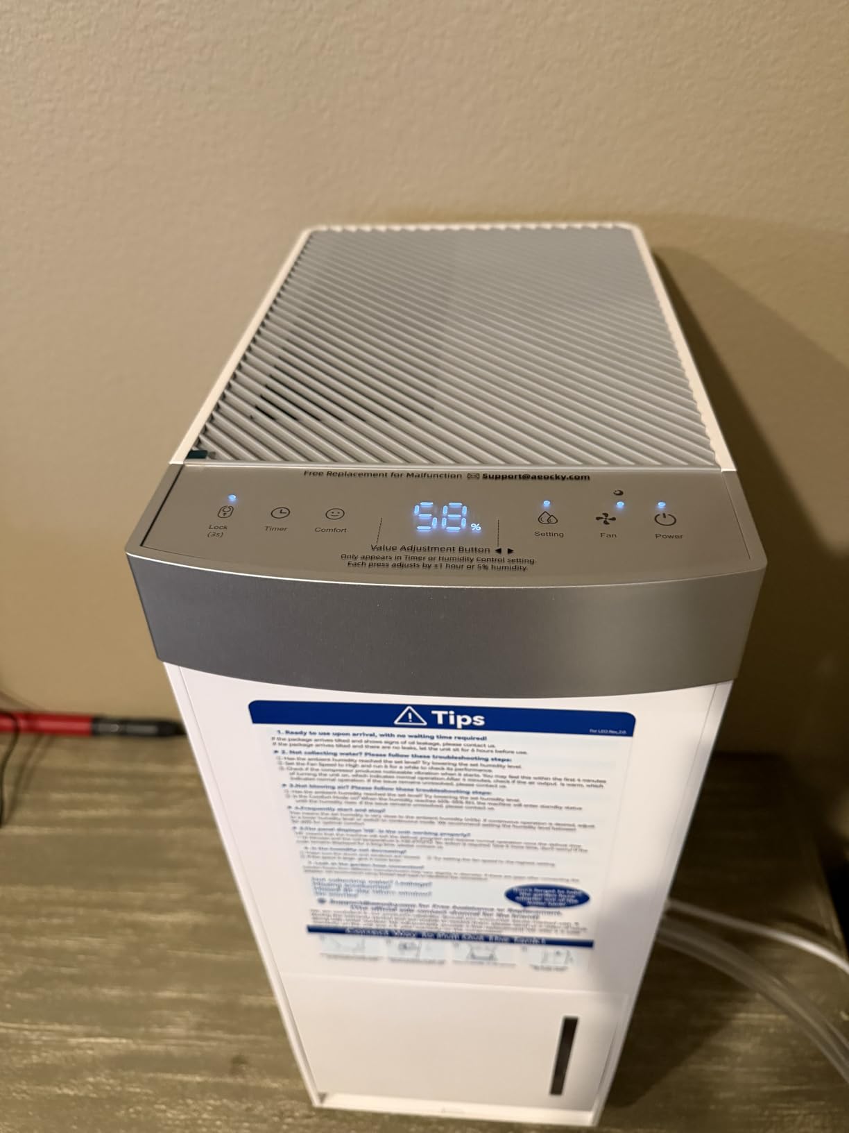 AEOCKY 4500Sq.Ft 74Pint/D Energy Star Version 6.0 Dehumidifier for Basement | Dehumidifier with Drain Hose for Basement, Home, Bedroom, Bathroom, Intelligent Humidistat customer photo 1