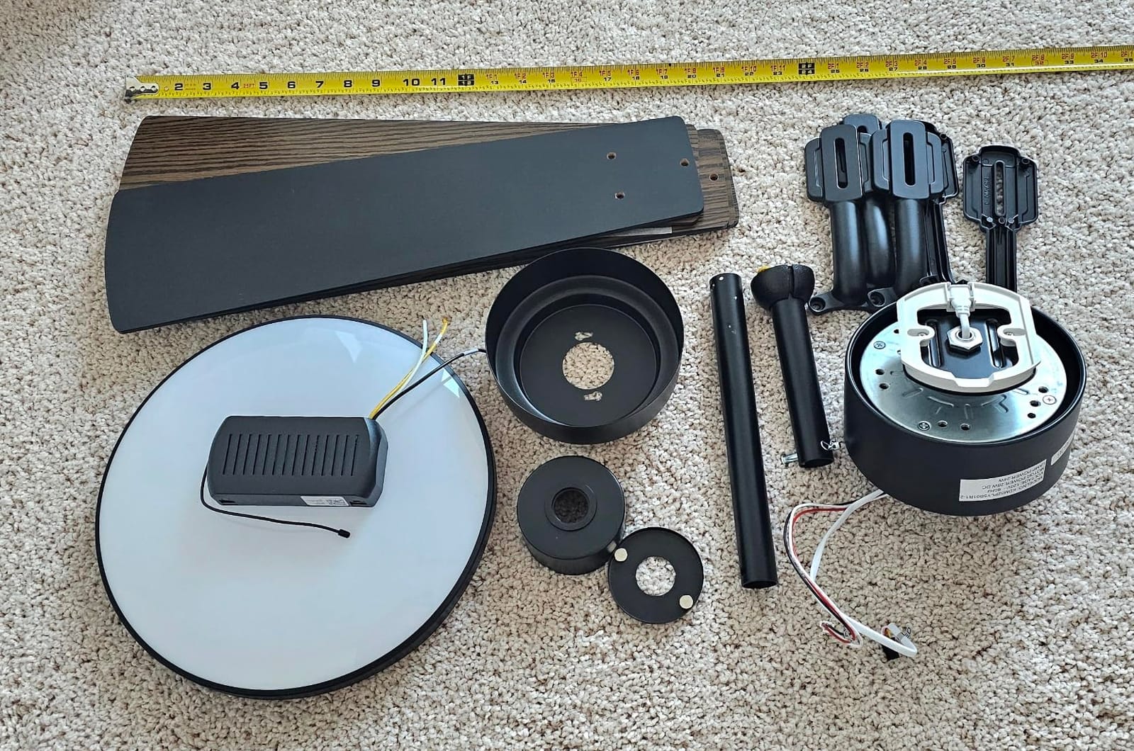 Passky 52 Inch Black Sleek Ceiling Fans with Lights, Remote Control | 3-color dimmable light, quiet reversible DC motor, easy install, memory, Timer, APP, bedroom, covered outdoor areas customer photo 2