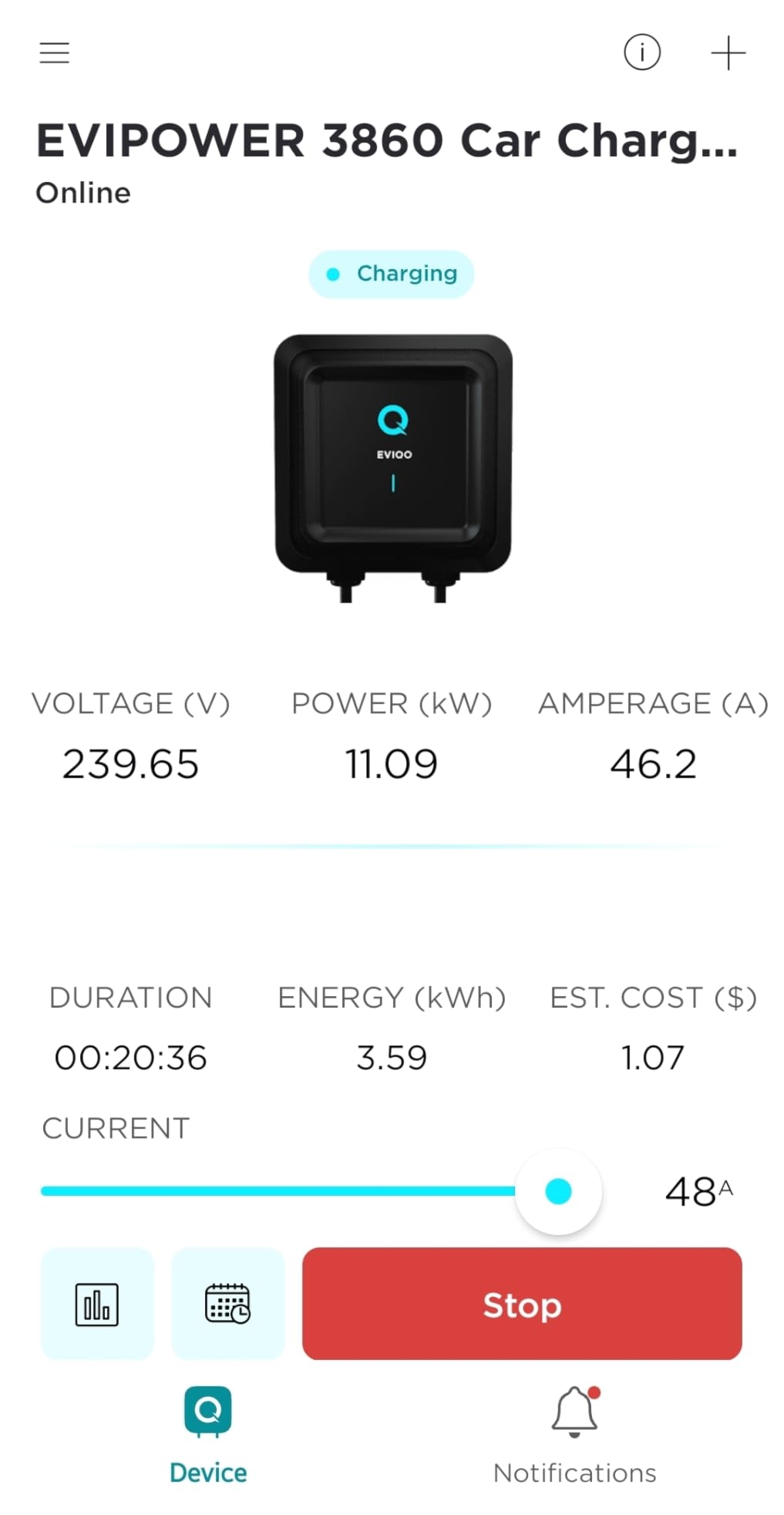 EVIQO Level 2 EV Charger NACS 40A NEMA 14-50 - 240V Wall Charging Station | Plug in, up to 40 mph, 25ft Cable, WiFi (2.4GHz), Smart App, Weatherproof Indoor/Outdoor (IP66, NEMA 4), UL & ETL Certified customer photo 1
