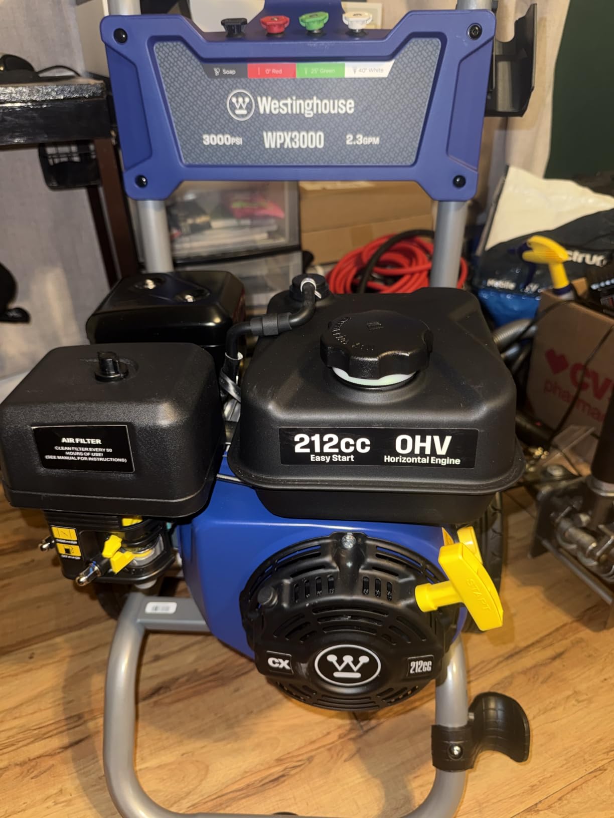 Westinghouse WPX3000 Gas Pressure Washer, 3000 PSI and 2.3 GPM, Spray Gun and Wand, 4 Nozzle Set, for Cars/Fences/Driveways/Homes/Patios/Furniture customer photo 1