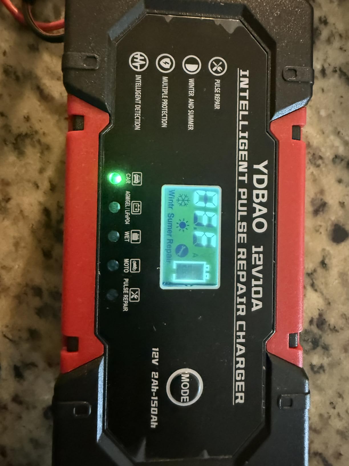 Car Battery Charger 12V 10A Smart Trickle Charger Fully Automatic | Battery Maintainer Temperature Compensation LCD Display 8-Layer Protection Suitable for Car Truck Motorcycle Lawn Mower Boat customer photo 1