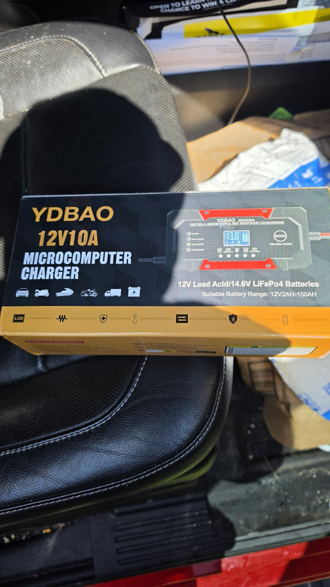 Car Battery Charger 12V 10A Smart Trickle Charger Fully Automatic | Battery Maintainer Temperature Compensation LCD Display 8-Layer Protection Suitable for Car Truck Motorcycle Lawn Mower Boat customer photo 2