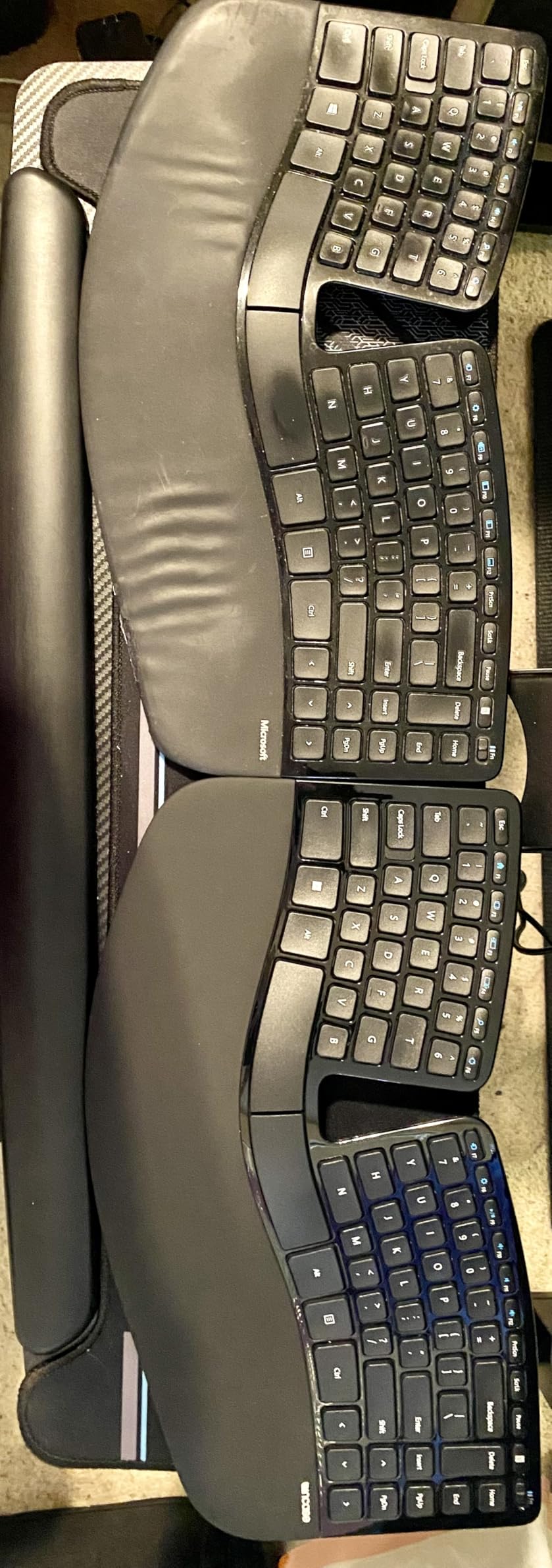 Incase Sculpt Ergonomic Keyboard - Designed by Microsoft - Split Keyset Design, Palm Rest, Contoured Layout, One-Touch Windows Button, AES 128-Bit Encryption, Includes Separate Number Pad - Black customer photo 2