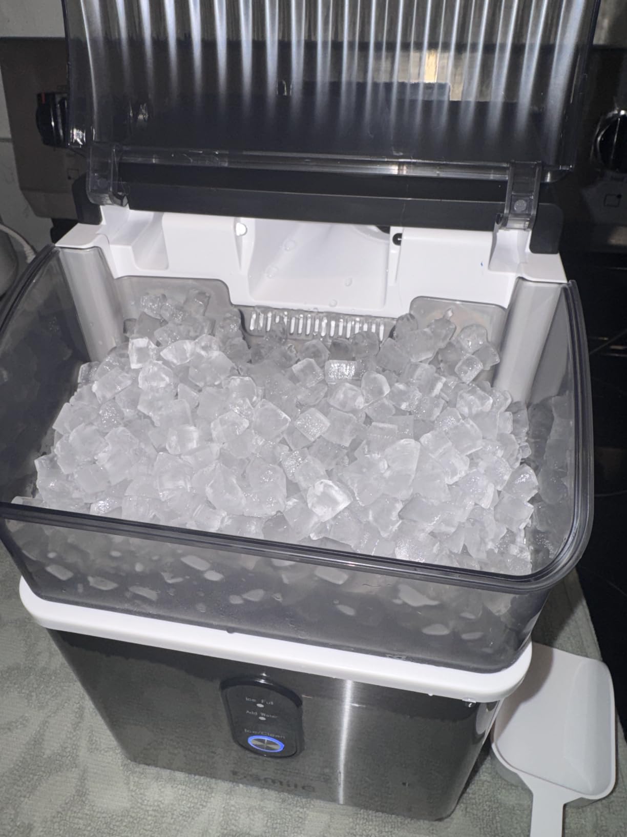 Kismile Nugget Ice Maker Countertop, 35 lbs/Day, Stainless Steel customer photo 2
