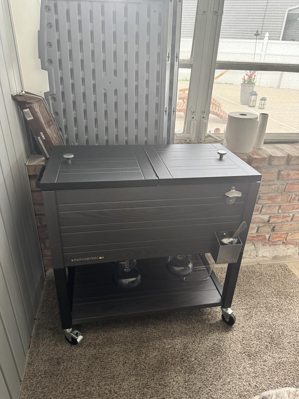 Permasteel 80 Quart Party Cooler, Rolling Ice Chest with Wheels and Handles for Indoor Outdoor Patio customer photo 1