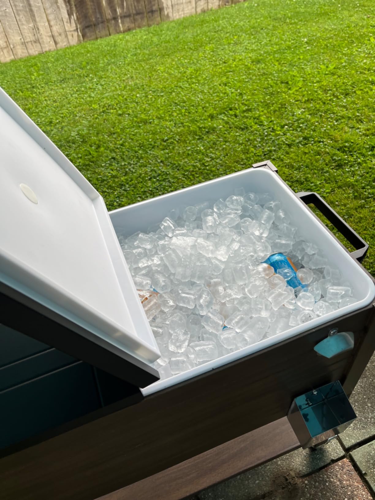 Permasteel 80 Quart Party Cooler, Rolling Ice Chest with Wheels and Handles for Indoor Outdoor Patio customer photo 2