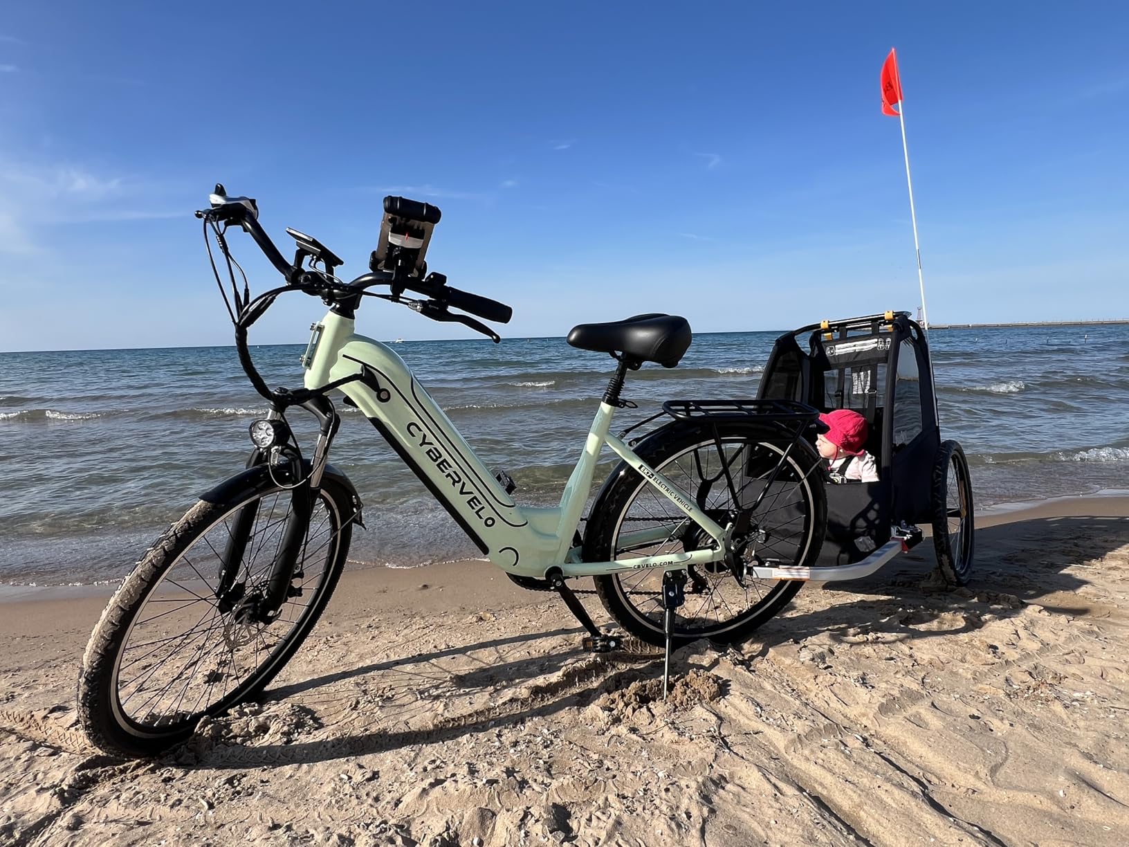 Cybervelo 1000W Peak Electric Bike for Adults,up 80 Miles Removable Battery Ebike, 26