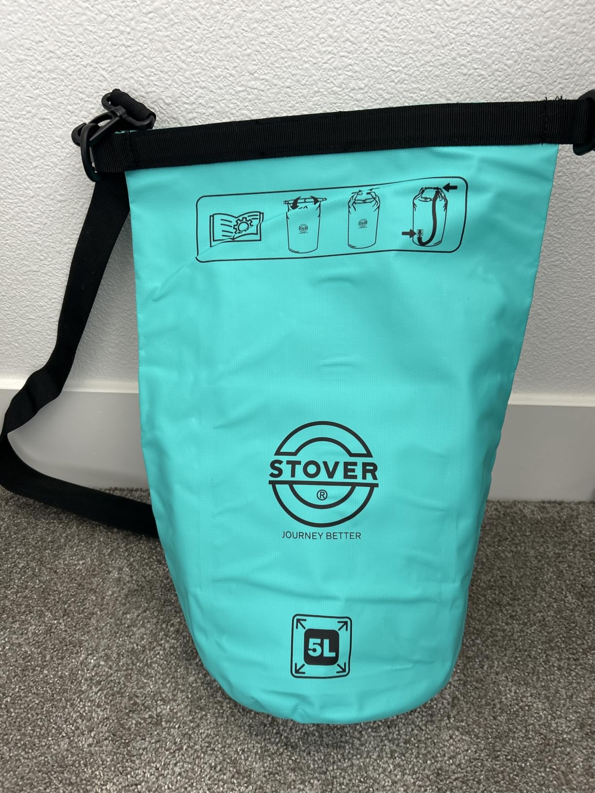 STOVER 5/10/25/30/40L Waterproof Dry Backpack & Phone Case- Large Floating Dry Bag for Kayaking, Travel, Hiking, Fishing, Camping, Motorcycles & Beach, Heavy-Duty Roll Top Men/Women (Teal) customer photo 1