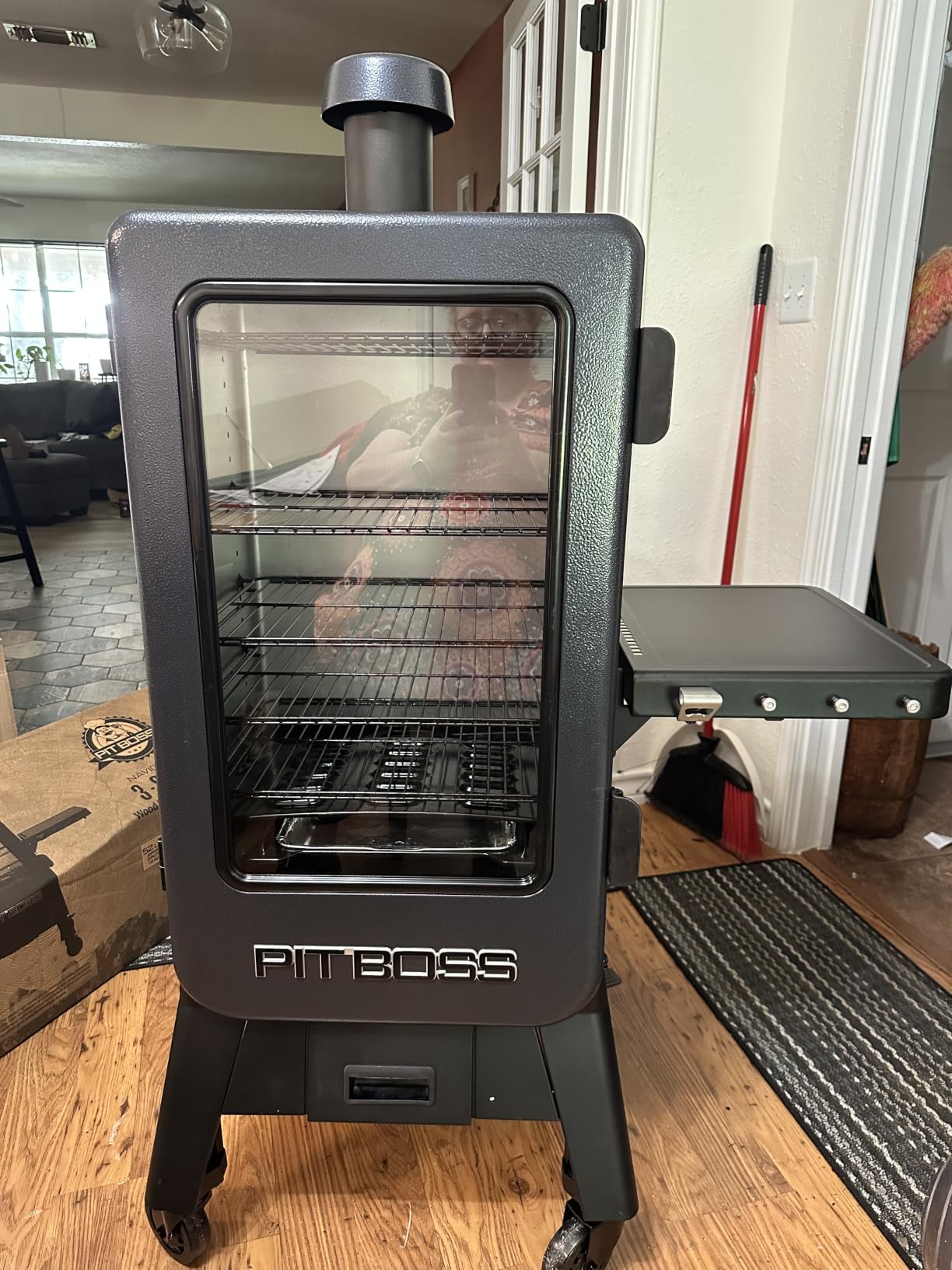 Pit Boss Navigator 6-Series WiFi & Bluetooth Wood Pellet Vertical Smoker with LCD Digital Controller, 2,224-Sq. In. 5-Rack Cooking Space, 130°F to 420°F Temp Range, Meat Probe, 75 lb. Pellet Hopper customer photo 2