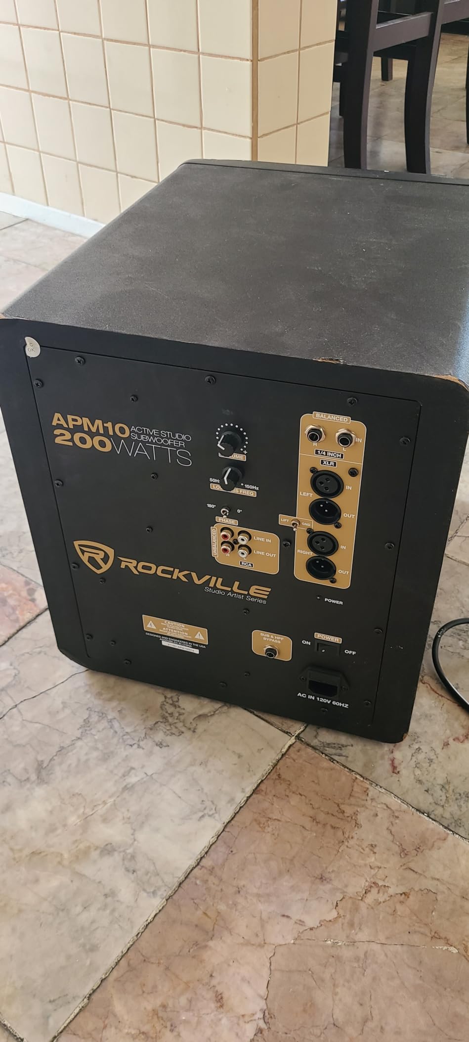 Rockville APM10D Active Studio Subwoofer in Dark Wood, 10