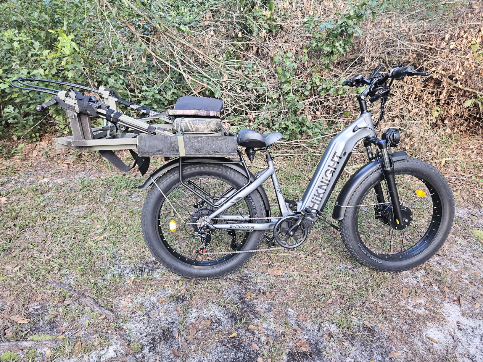 Dual Motor Electric Bike for Adults 4000W Peak 52V 20AH Battery E-Bike | Step-Through Aluminum Frame, Dual Hydraulic Brake, Lockable Front Suspension, 26