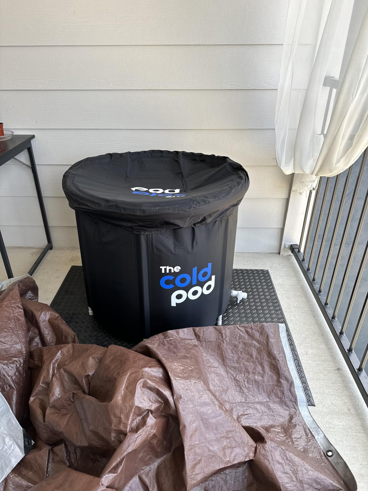 The Cold Pod Cold Plunge Tub: 85 Gal Round Tub with Full-Wrap UV-Reflective Insulation Cover Bundle for Indoor & Outdoors Use - Portable Ice Bath Tub for Athletes & Crossfitters & Wim Hof Enthusiasts customer photo 1