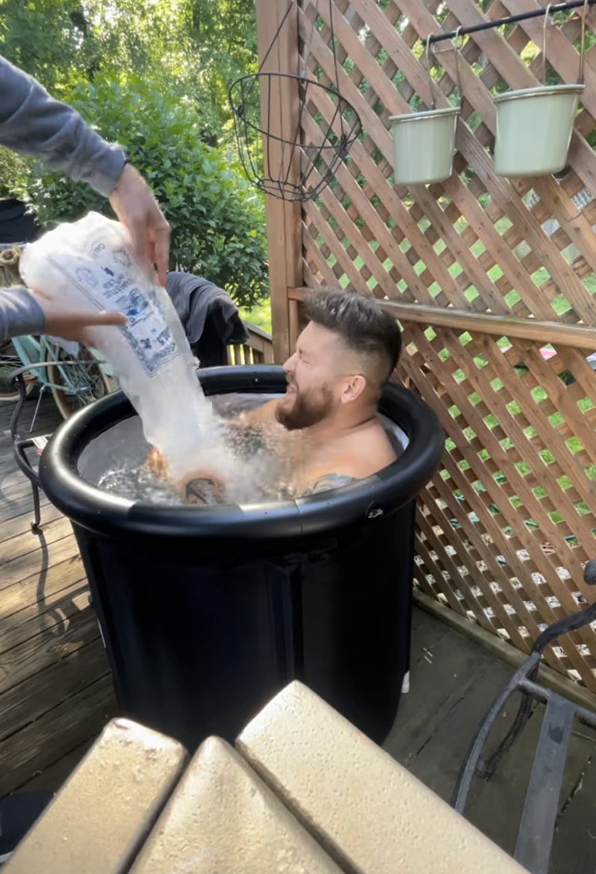 The Cold Pod Cold Plunge Tub: 85 Gal Round Tub with Full-Wrap UV-Reflective Insulation Cover Bundle for Indoor & Outdoors Use - Portable Ice Bath Tub for Athletes & Crossfitters & Wim Hof Enthusiasts customer photo 2