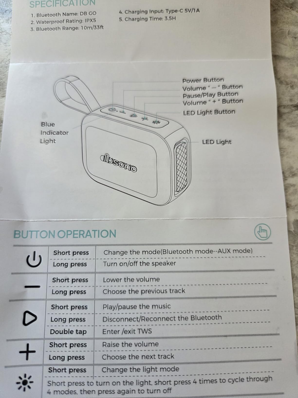 Portable Bluetooth Speaker Line-in Support: IPX5 Waterproof HD Sound Up to 24H Playtime, TWS Pairing, LED Light, Outdoor Speaker for Beach/Pool/Travel, Back to School Gifts for Adult Teen-Black customer photo 1