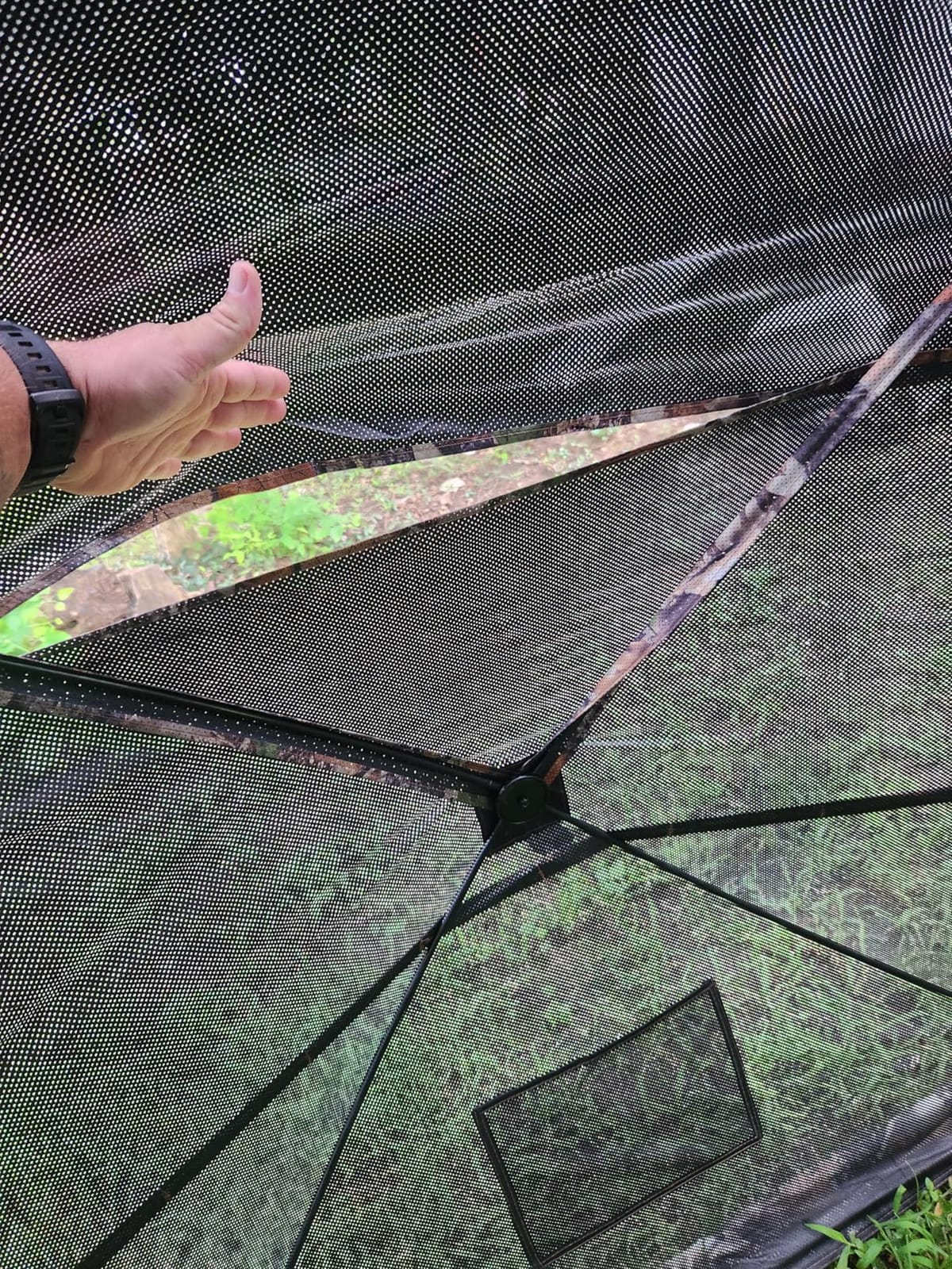 360 Degree See Through Hunting Blind, Pop Up Ground Blind | 2-3 Person & 3-4 Person Hunting Blind for Hunting Deer and Turkey, with Diamond-Shaped Door, Mud Flap and Portable Carry Bag customer photo 1