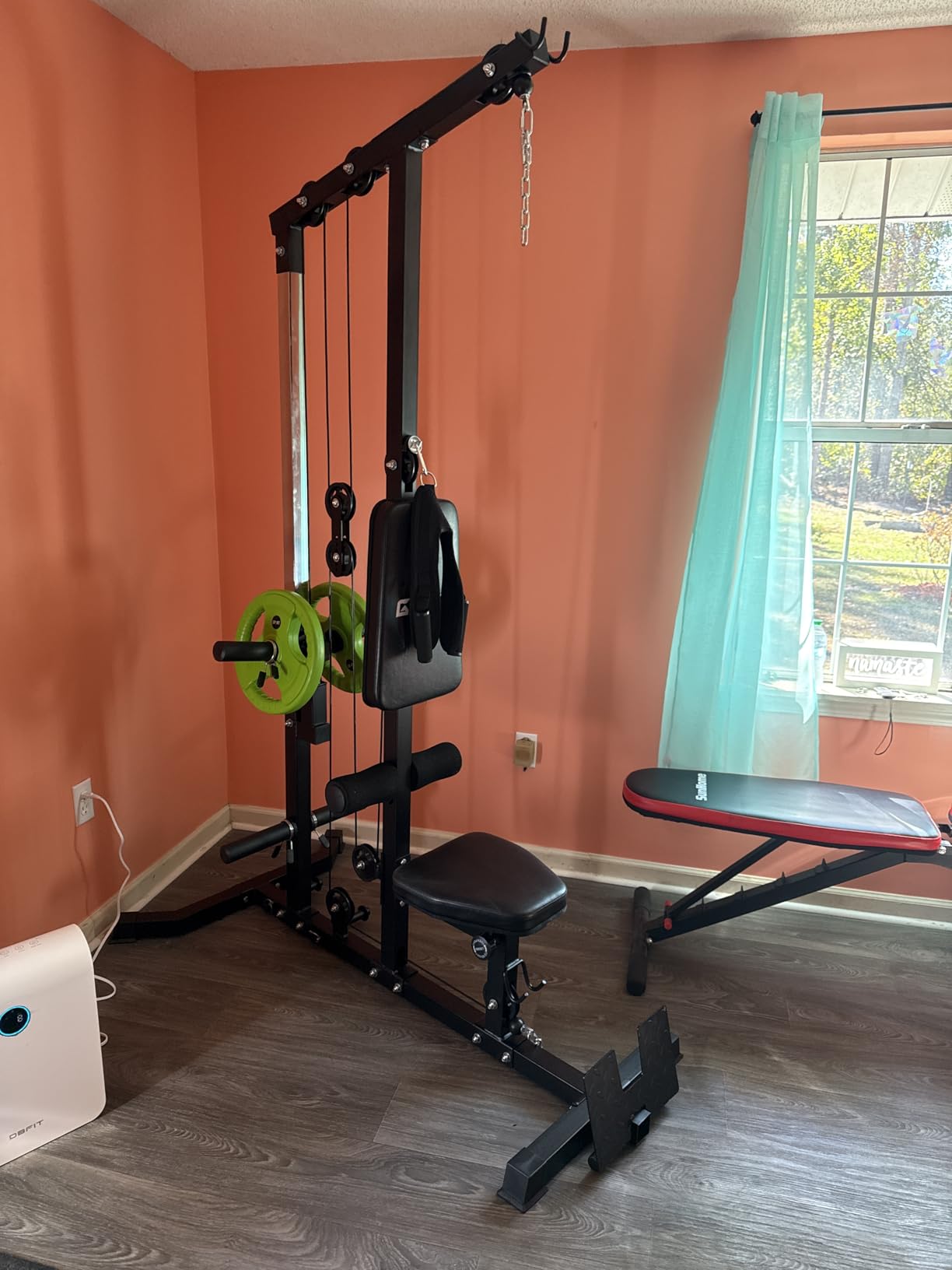 LS01 LAT Pulldown Machine, LAT Row Cable Machine with AB Crunch, LAT Tower with Cable Row Attachments, 3 in 1 Pulley Stations for Home Gym customer photo 1
