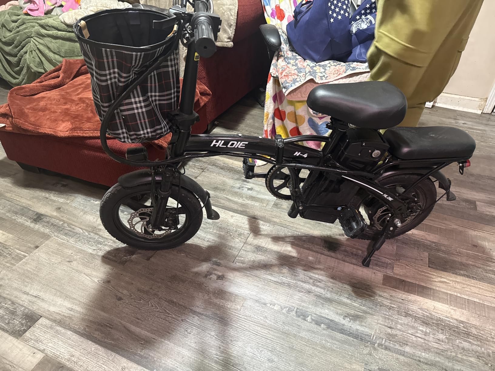 HLOIE Folding Electric Bike for Adults, Peak 750W Motor,20MPH Max Speed Foldable Electric Bicycles,14