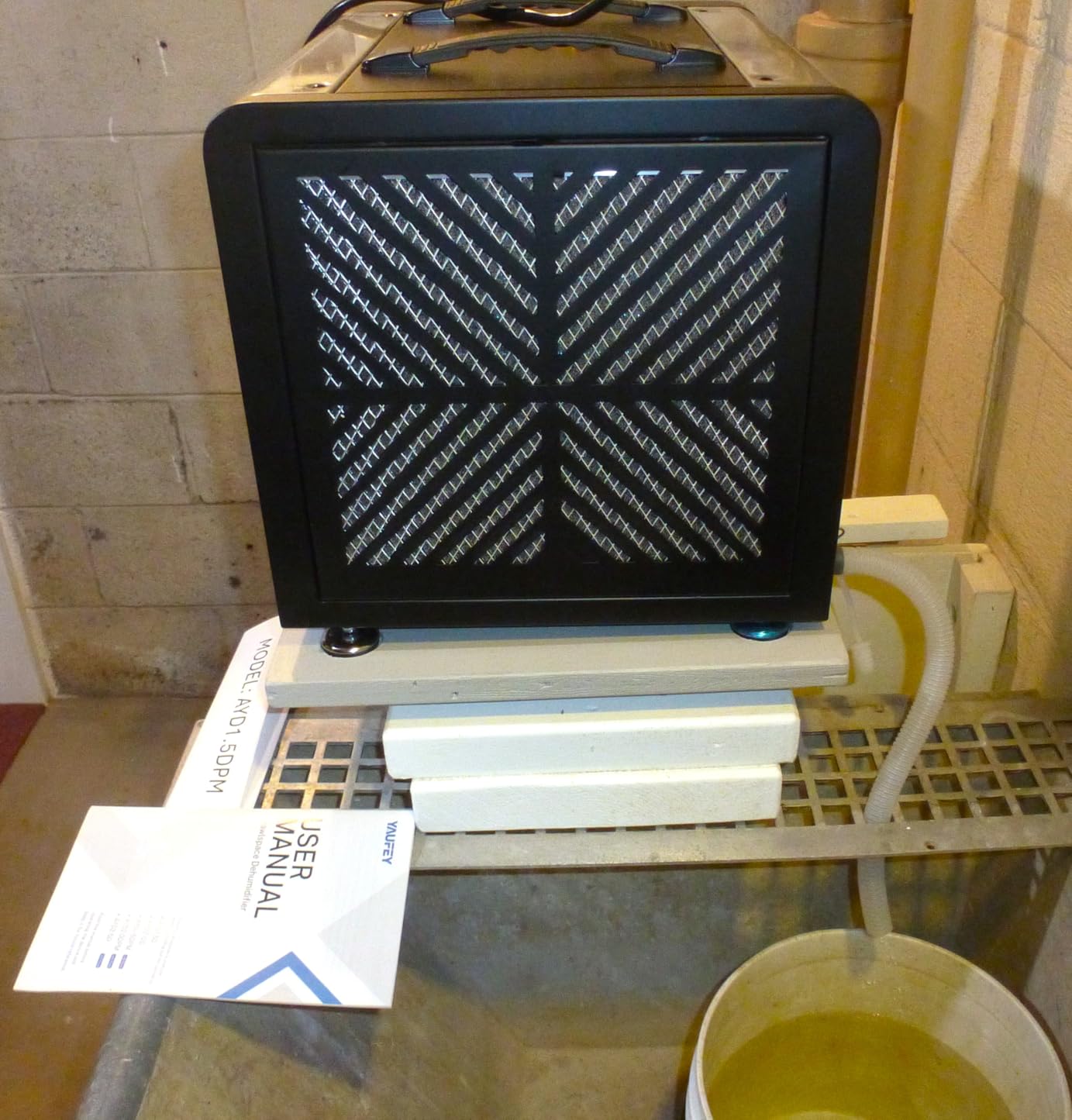 Yaufey 70 Pints Energy Star Commercial Dehumidifier with Pump for 5000 Sq. Ft. Crawl Space, Basement, Industrial, 10-90% RH Humidity Control, 24/7 Continuous Drainage, TUV Certified, 5-Year Coverage customer photo 2