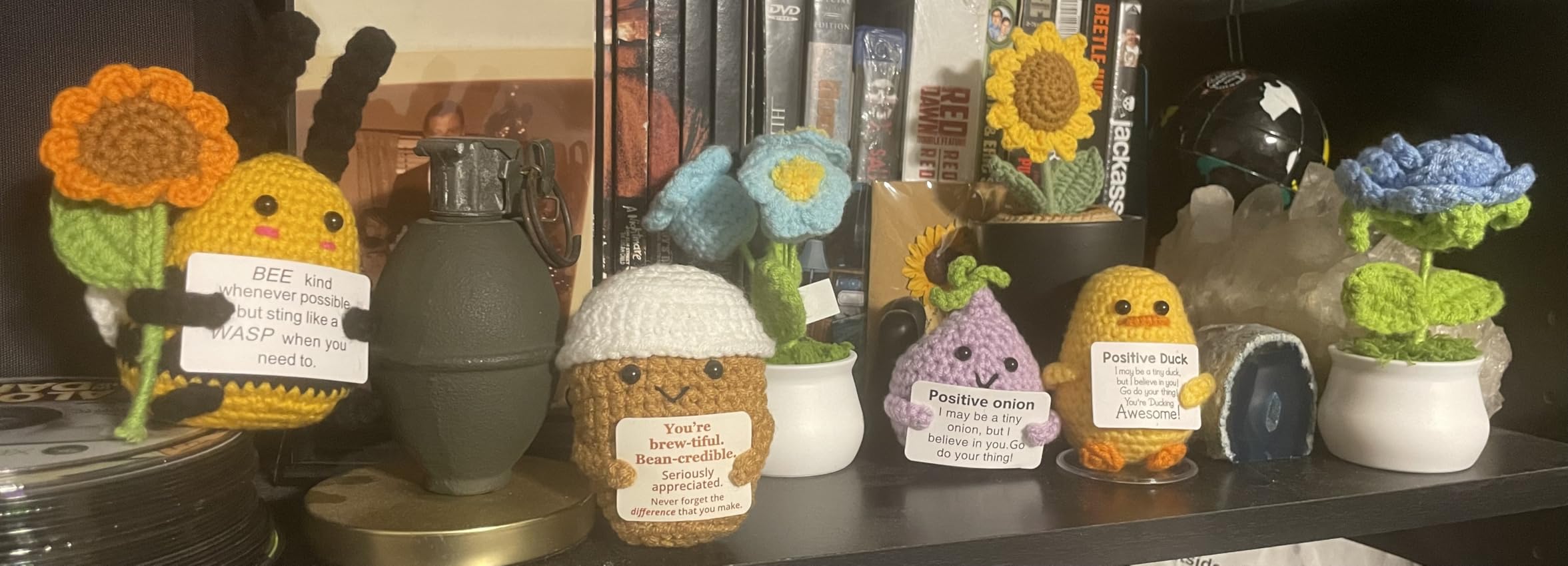 Coffee Lovers Gifts for Women, Positive Espresso Emotional Crochet | Handmade Small Appreciation Gifts for Coworker, Teacher Friends Thank You Gift with Support Message customer photo 2