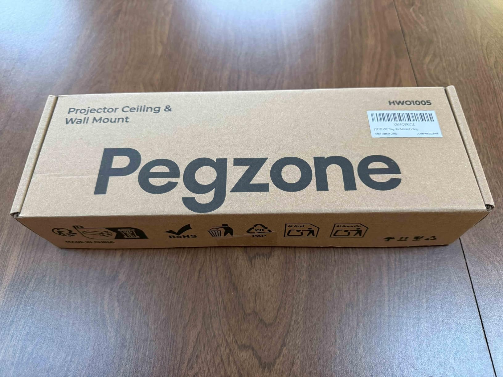PEGZONE Projector Ceiling Mount 3-in-1 Bracket Extension Pole 44lbs Black, Universal Adjustable, Fits Epson Optoma, Home Theater Office customer photo 2