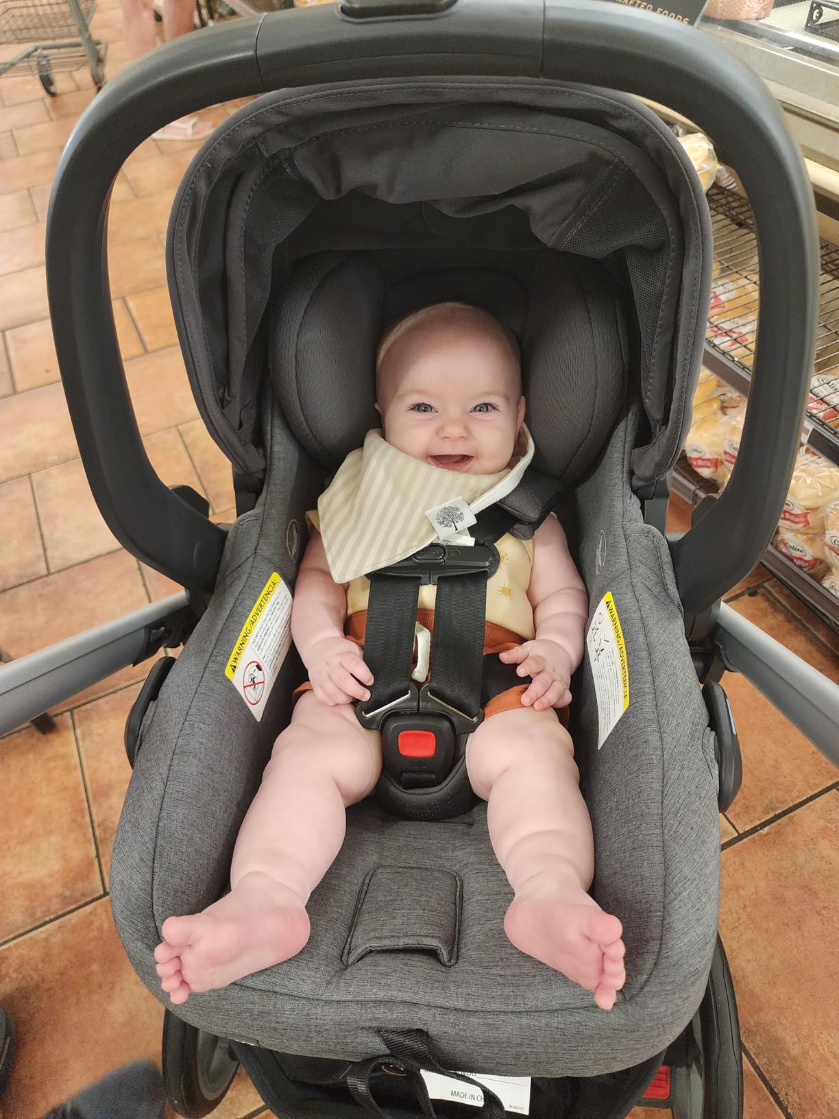 UPPAbaby Mesa V3 Infant Car Seat with Base, Insert & SmartSecure, Greyson, Suitable for infants from 4-30 lbs, No-rethread harness, 25 Headrest positions customer photo 2