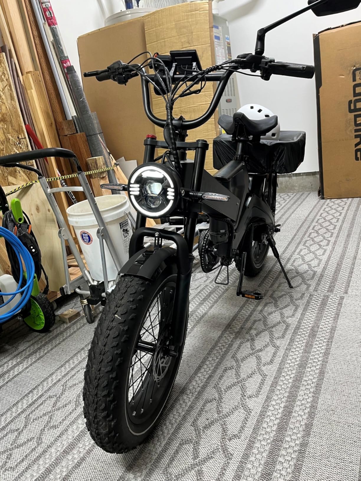 2000W/3000W Peak Motor Electric Bike for Adults, 48V/52V 25AH/30AH Battery Full Suspension Foldable Ebike, 20