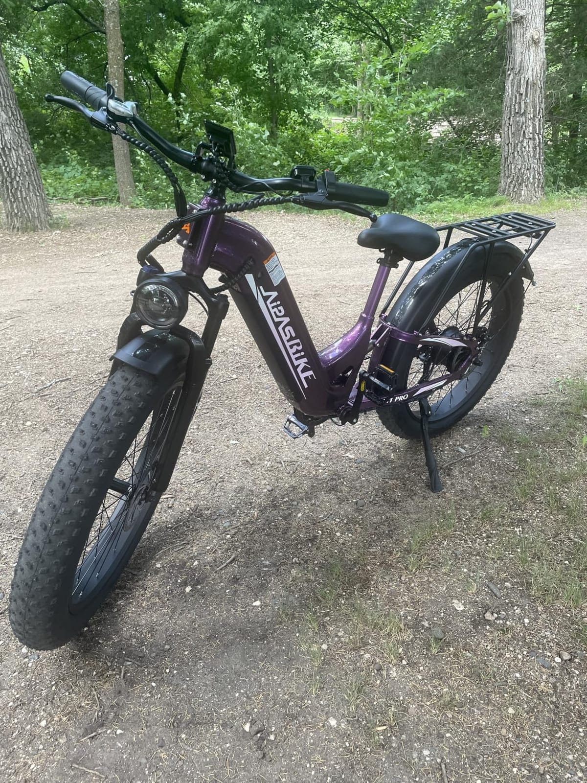 Aipas M1 Pro Electric Bike, 1800W Peak Motor Electric Bike for Adults, 26'' x 4.0'' Fat Tire Ebike, 48V 17.5Ah Electric Mountain Bike, 36MPH, 85 Miles Electric Bicycle, 7 Speed, 110NM with Rear Basket customer photo 1