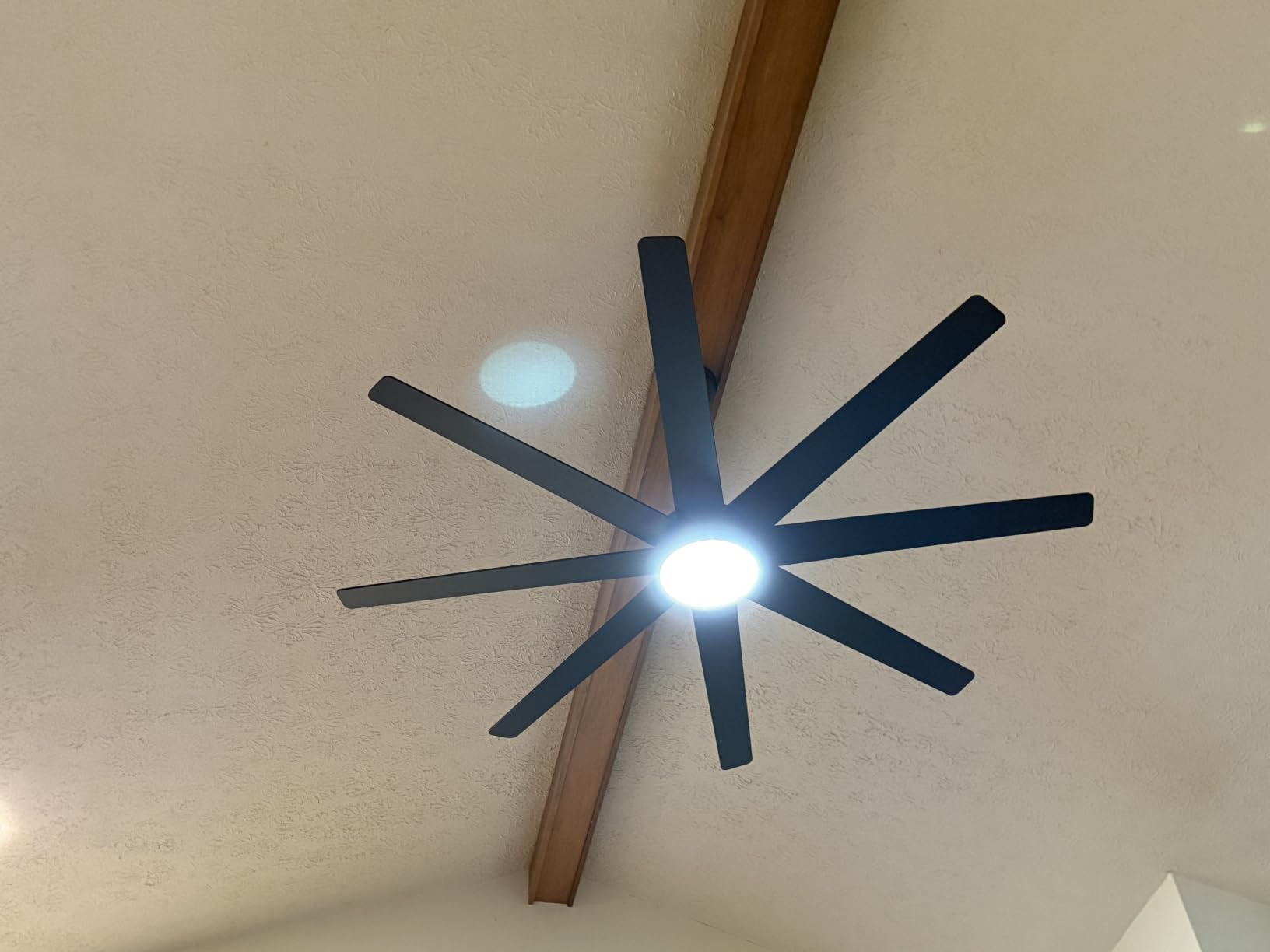 72'' Black Large Ceiling Fan with Lights for Indoor/Covered Outdoor | Remote/APP Control, 3CCT Dimmable, Quiet DC Motor, Reversible Airflow, 8 Blades Modern Big Overhead Fan for Patio Living Room customer photo 2
