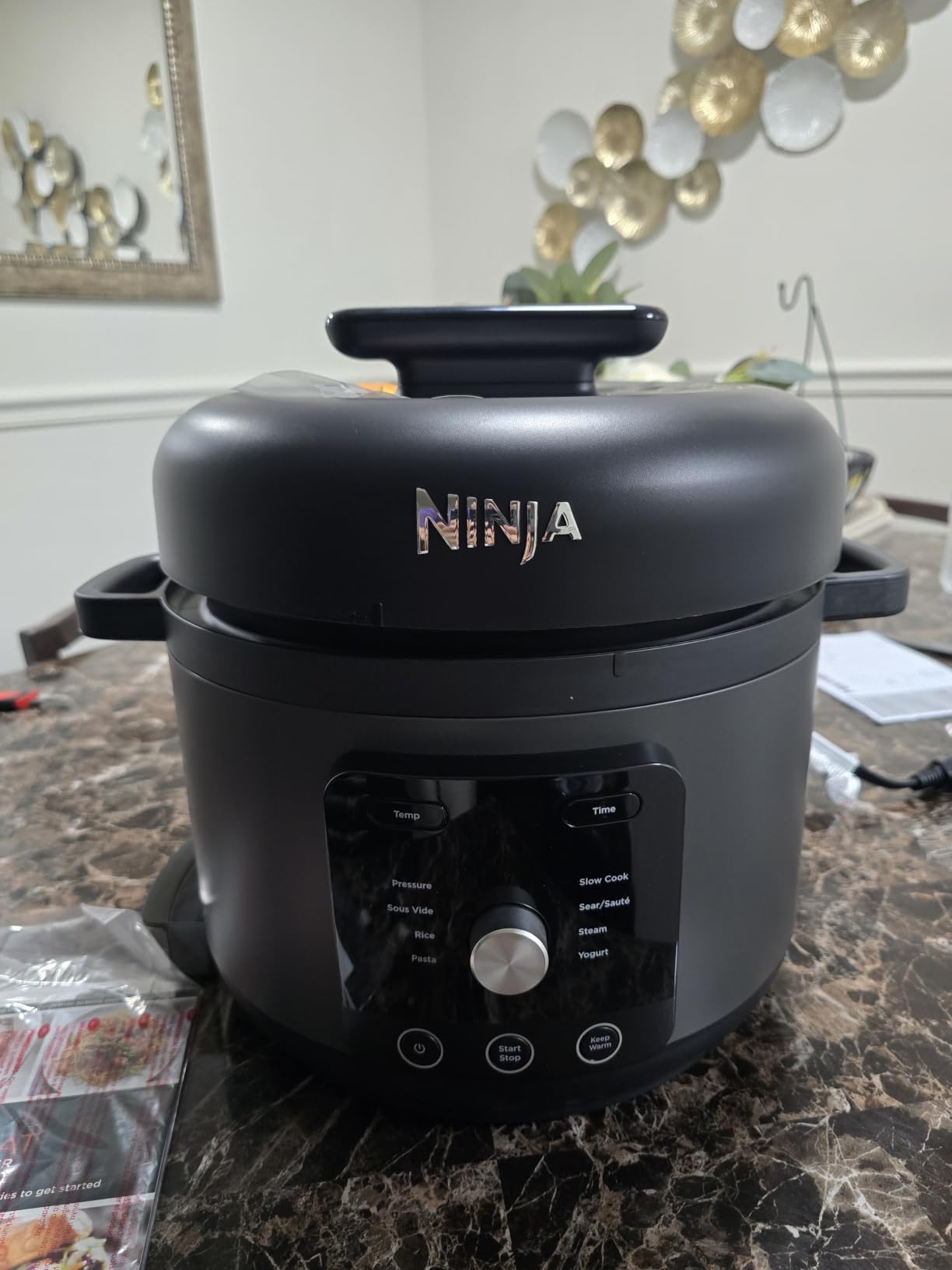 Ninja HyperHeat 9-in-1 Electric Pressure Cooker | 6.5 Qt Multi Cooker with Sear/Saute, Slow Cooker, Rice Cooker, Sous Vide | 1200W | Fast Cooking, PFAS-Free Pot | Stone Purple | PC201SP customer photo 1