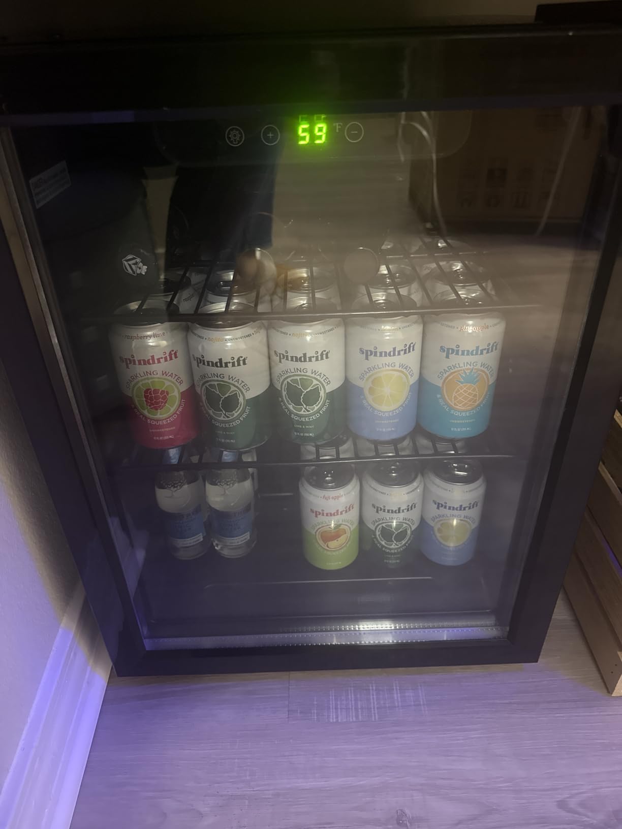Antarctic Star 48 Can Beverage Refrigerator,12 Bottle Wine Cooler with Stainless Steel Glass Door, Digital Temperature Display,Electronic Temperature Control, Silver customer photo 1