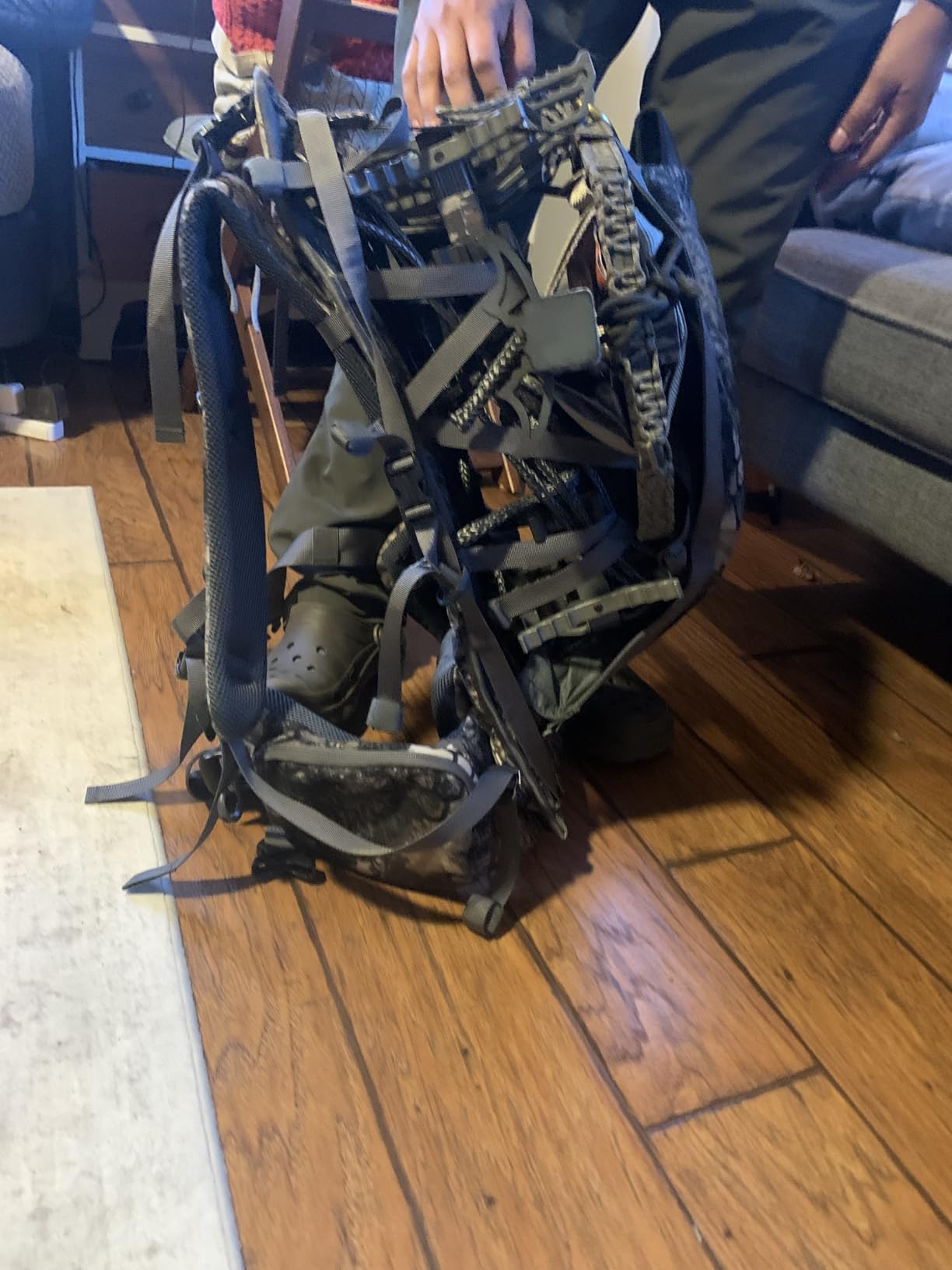 MOXULE Pro 5000 Frame Backpack - Meat Hauler Pack with Rain Cover for Outdoor- Lightweight, Green customer photo 2