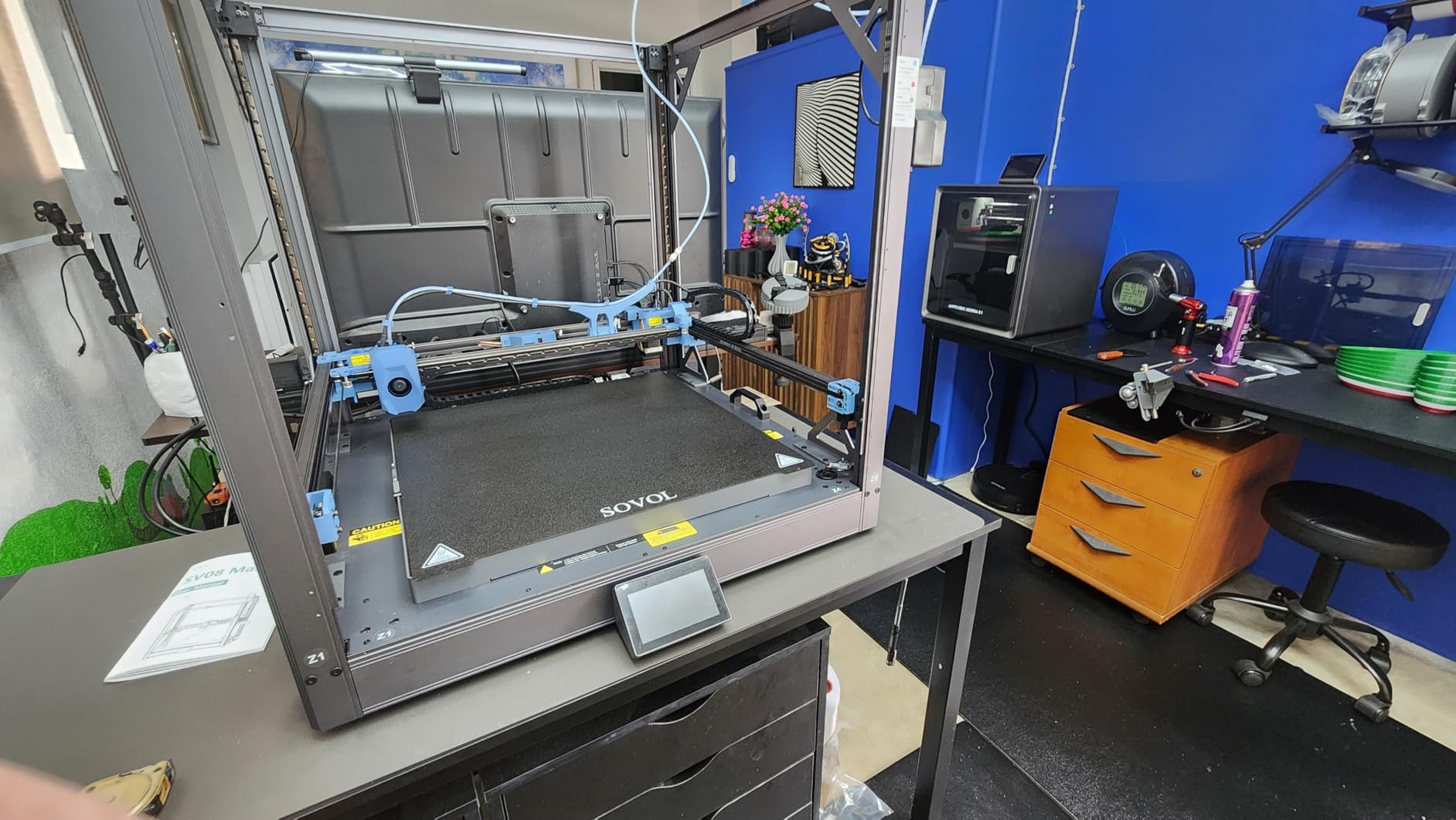 Sovol SV08 MAX CoreXY 3D Printer, Voron 2.4 700mm/s High Speed 3D Printers, Open Source with Eddy Current Sensor Leveling, XYZ Full Linear Rails and Camera, Larger Build Volume 19.7x19.7x19.7in customer photo 1