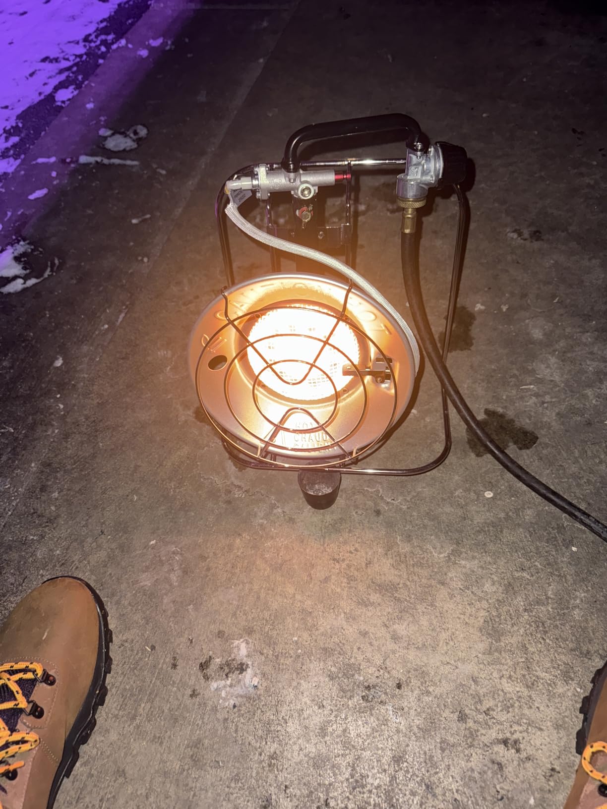 GasBRUH Outdoor Multi-Use Portable Propane Patio Heater/Cooker, 18,000 BTU include USB Lighter, Gas Camping Heater for Tent Hunting, Fishing,RV (Fuel not included) | include USB Lighter customer photo 1