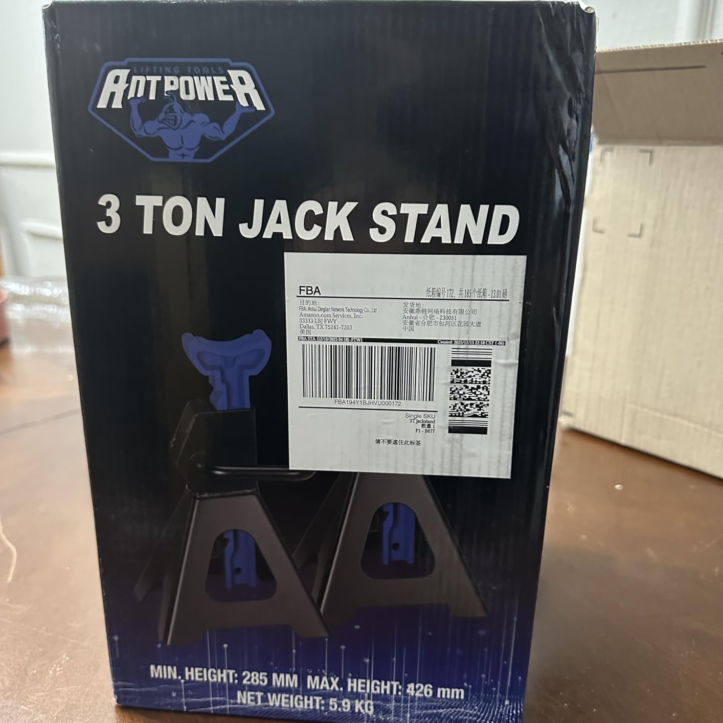 ANTPOWER Jack Stands 3 Ton (6,600 LBs) Heavy Duty Car Jacks Stand, 11.2