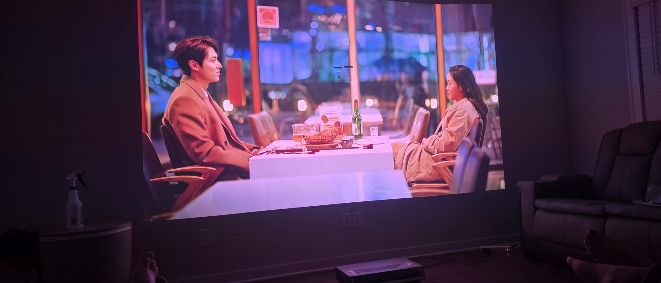 Hisense PT1 Ultra Short Throw Triple Laser Projector, 4K UHD, Google TV, 80'' - 150'', 2500 Lumens, 3000:1 Contrast, IMAX Enhanced, Dolby Vision & Atmos, 3D, 240 High Refresh Rate customer photo 2