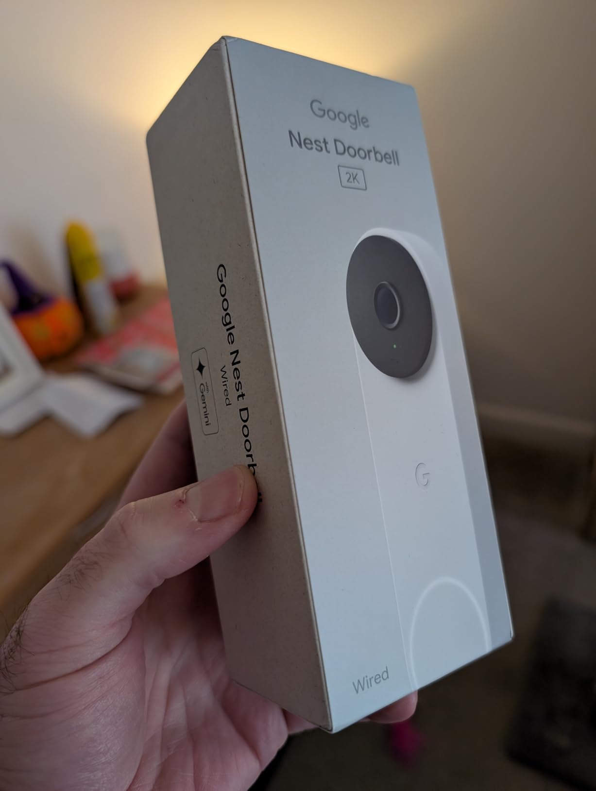 Google Nest Doorbell (Wired, 3rd Gen) - 2K Video, Live View - 2025 - Linen | Video doorbell, 2K HDR, intelligent alerts, color night vision, 2-way audio, works with Google Home & Gemini customer photo 2